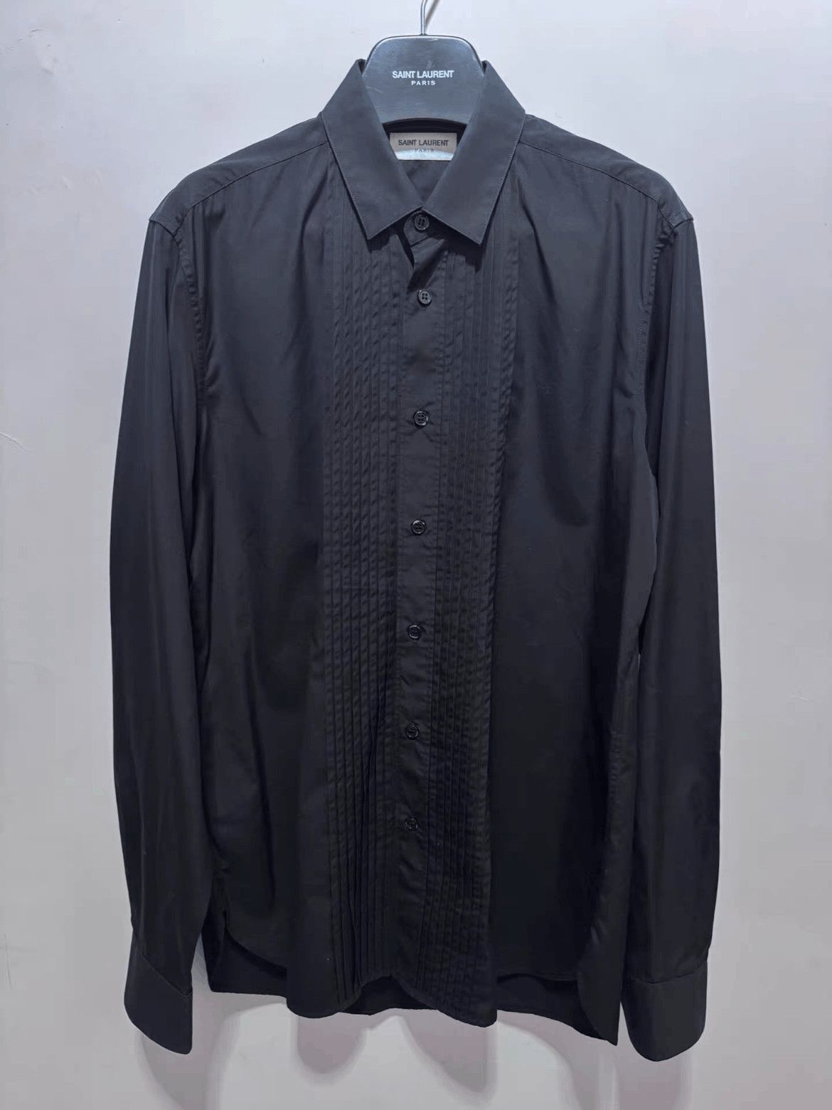 Saint Laurent Paris Sz 40 Saint Laurent Paris by Hedi 13AW Runway Formal Shirt- Size US L / EU 52-54 / 3 - 1 Thumbnail