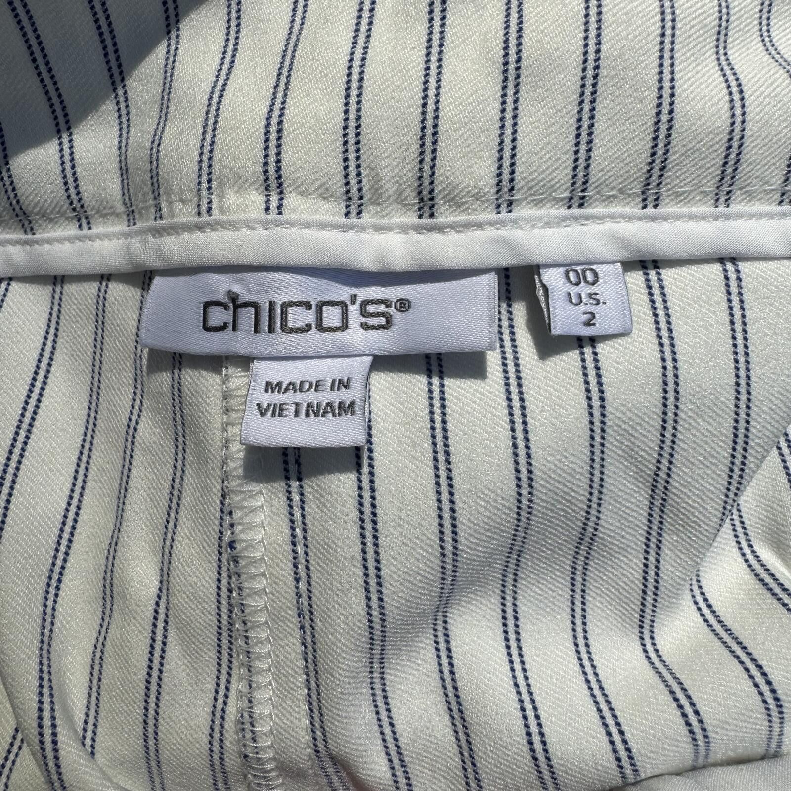 Chicos Chico's Women's Striped Dress Pants Size 00 US 2 Size 24" / US 00 / IT 34 - 3 Thumbnail