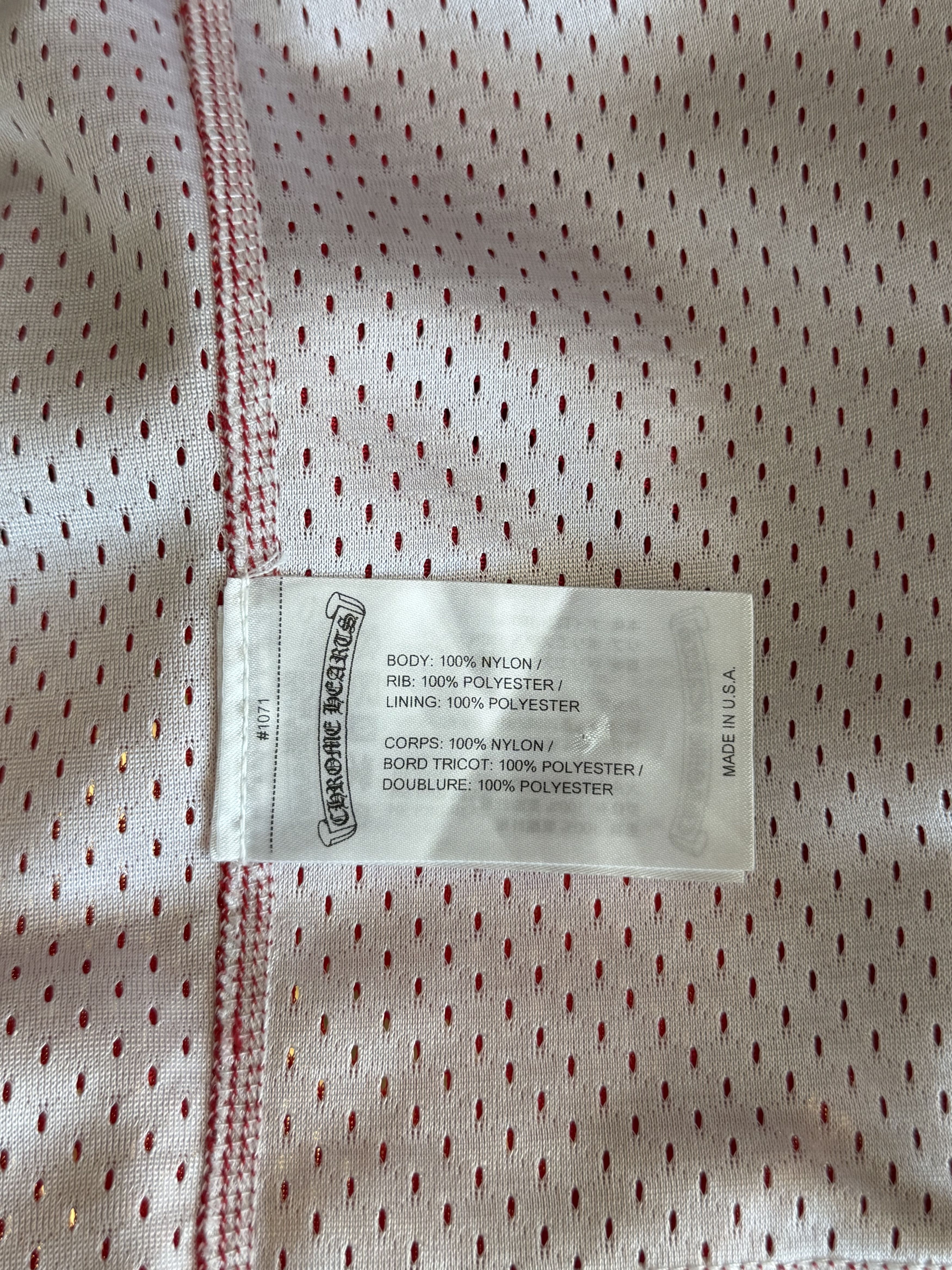 Chrome Hearts Matty Boy Red & White Team Form Reversible Mesh Jersey Size US XL / EU 56 / 4 - 5 Thumbnail