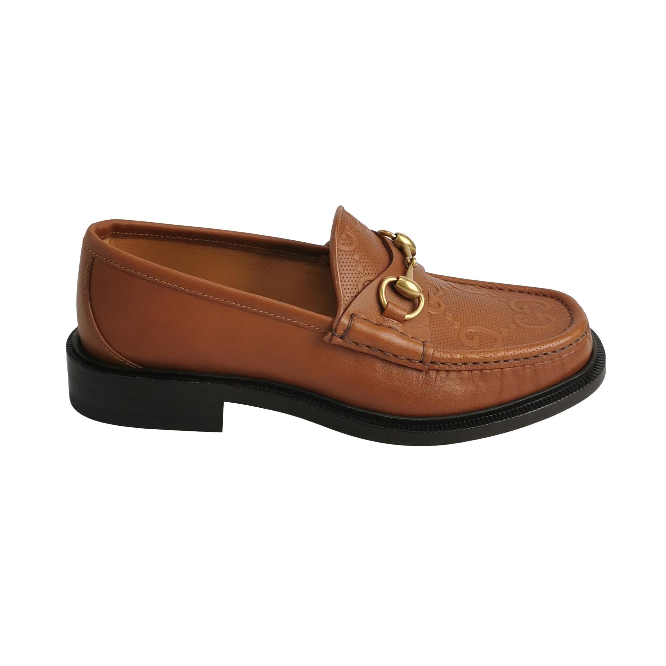 Gucci Gucci GG Embossed Horsebit Loafers Size 38.5 Size US 5.5 / EU 38 - 1 Thumbnail
