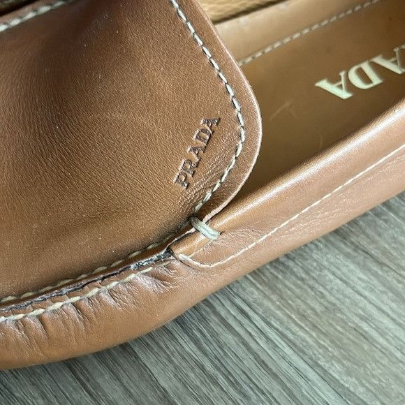 Prada Prada Tan Leather Driving Loafers Moccasin Style Slip Ons Em Size US 9 / EU 42 - 10 Thumbnail
