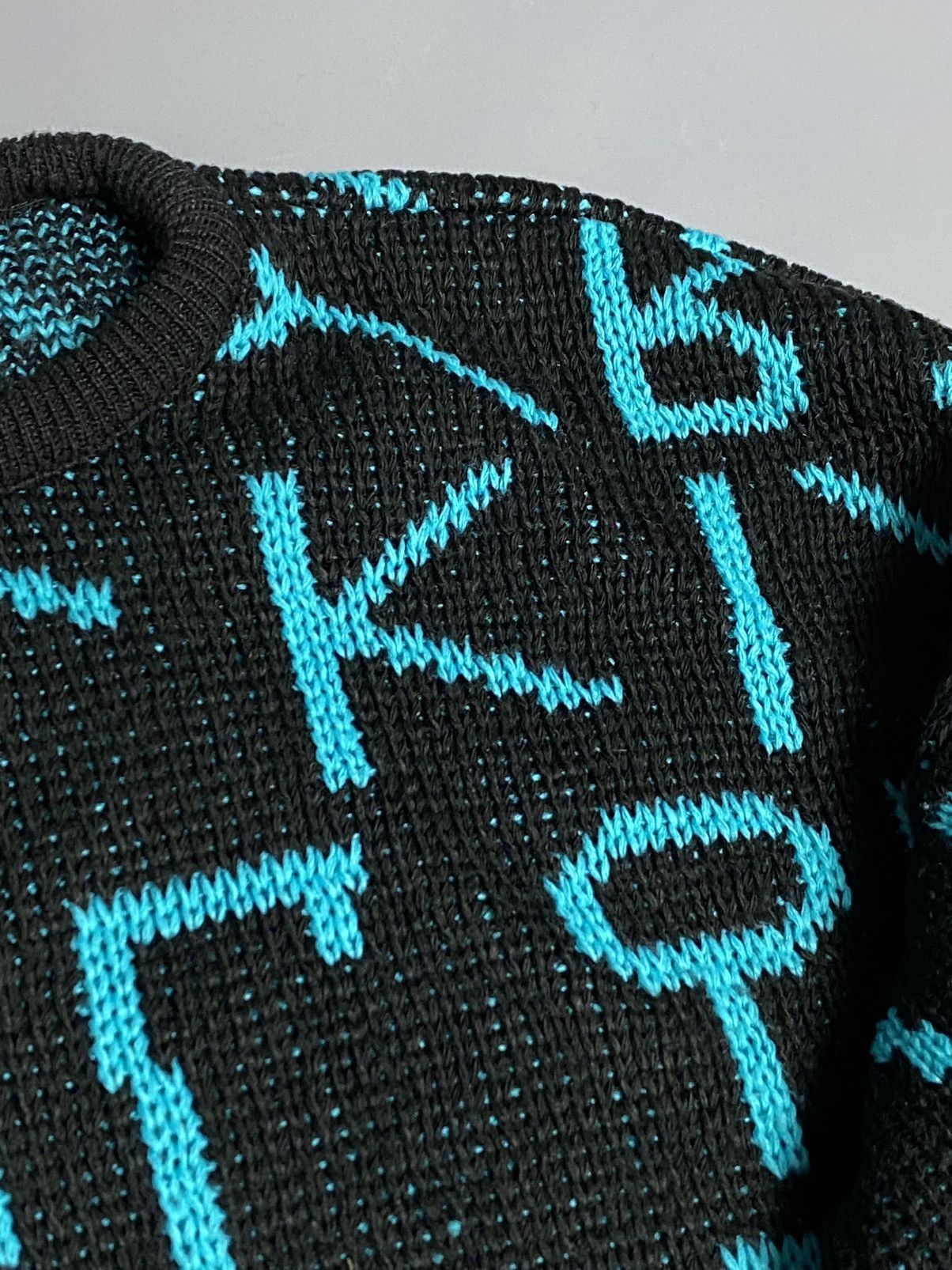 Other Vintage IN DESIGN Abstract Alphabet Acrylic Sweater USA Sz L Size US L / EU 52-54 / 3 - 7 Thumbnail