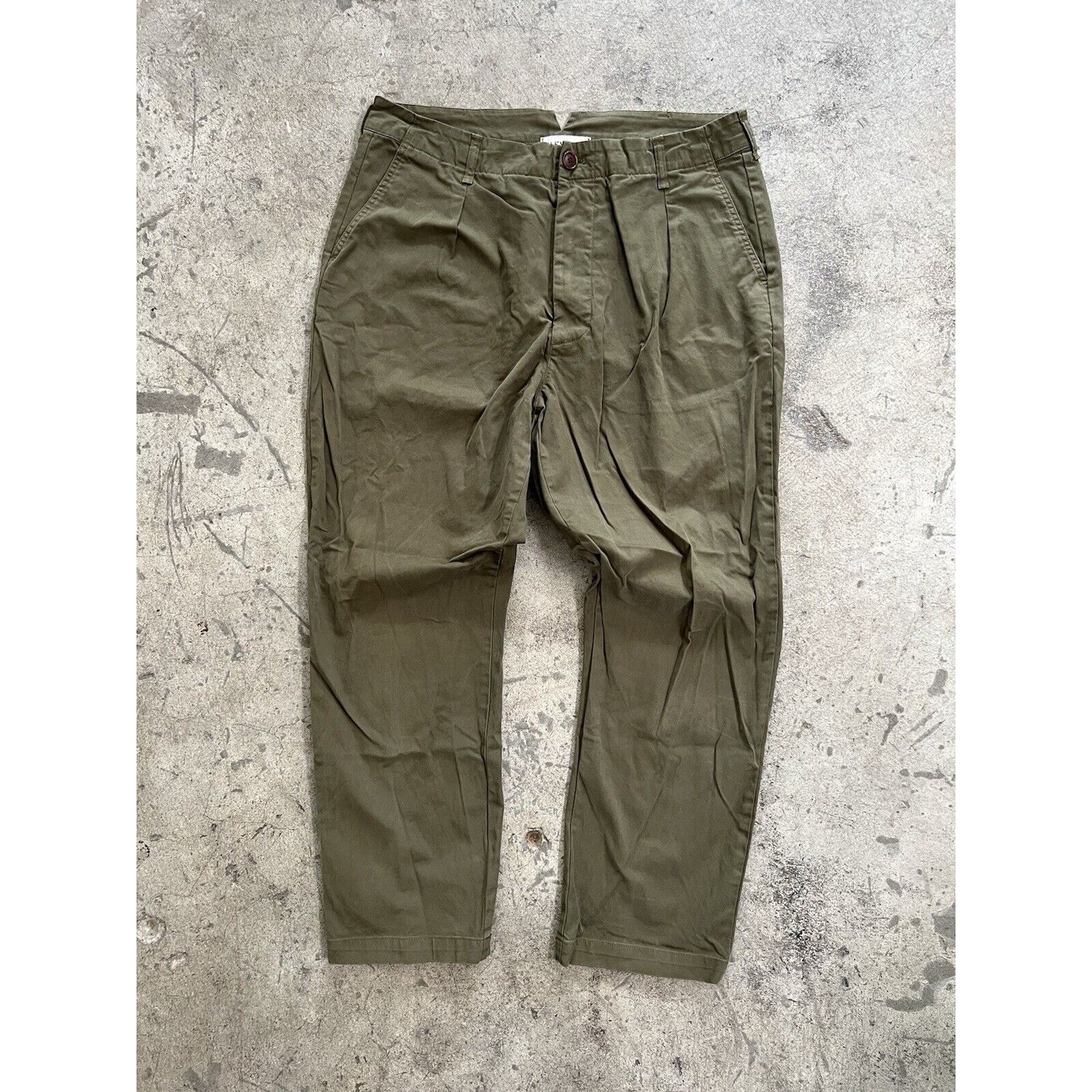 Alex Mill Alex Mill Pants Womens 14 Olive Green Chino Pleated Size 36" / US 14 / IT 50 - 1 Thumbnail