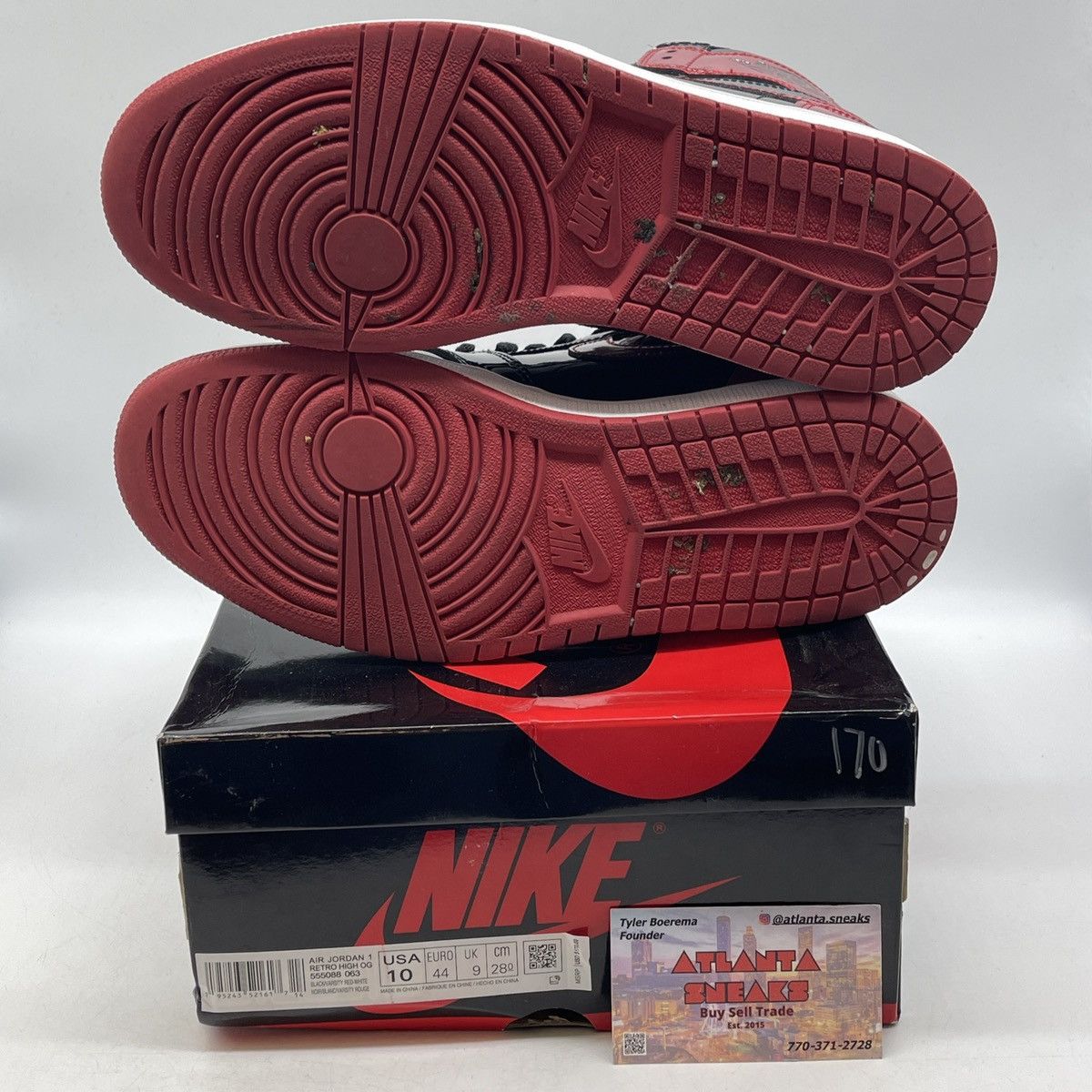 Jordan Brand Air Jordan 1 patent bred Size US 10 / EU 43 - 7 Thumbnail