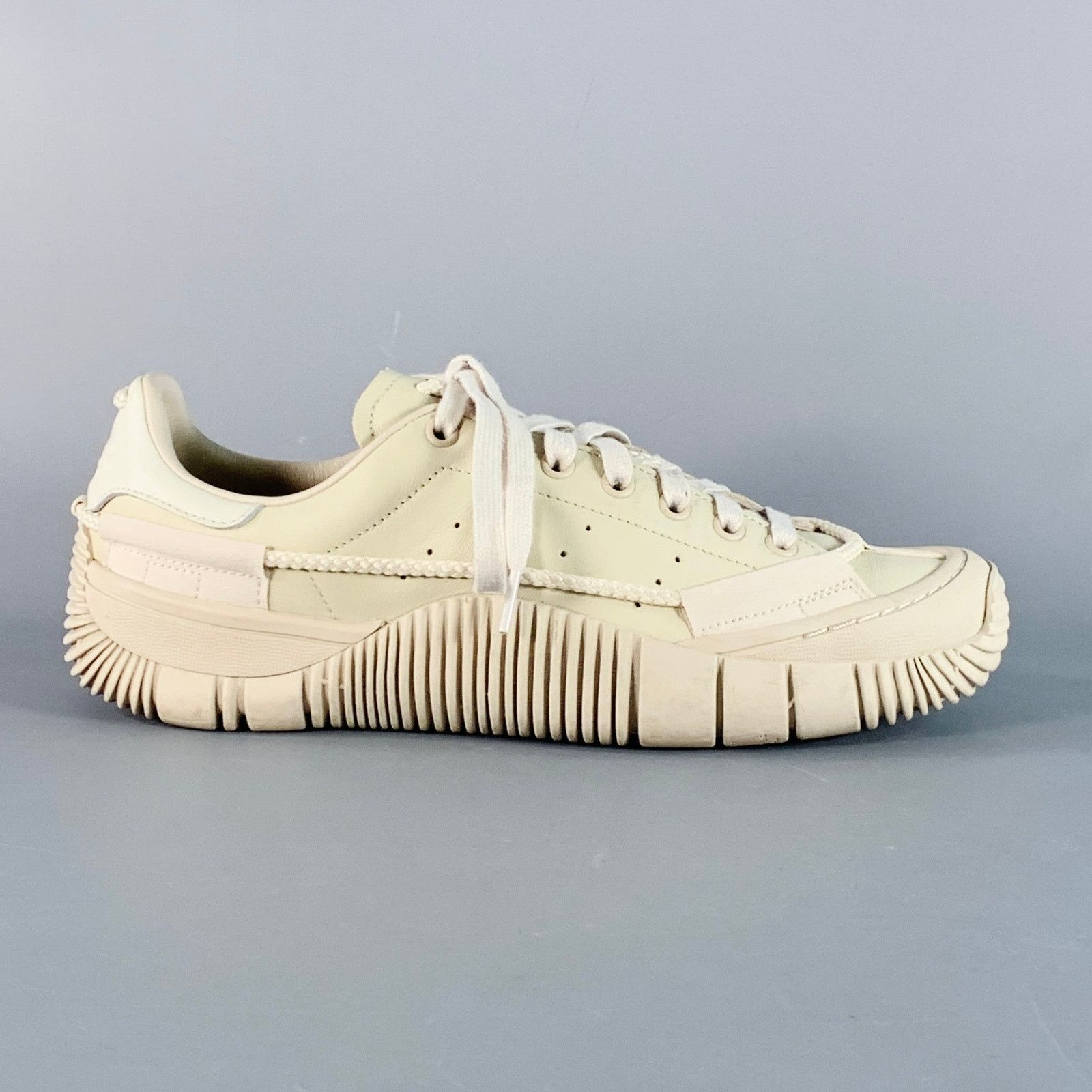 Adidas 10 Scuba Stan Beige Leather Low Top Sneakers Size US 10 / EU 43 - 2 Thumbnail