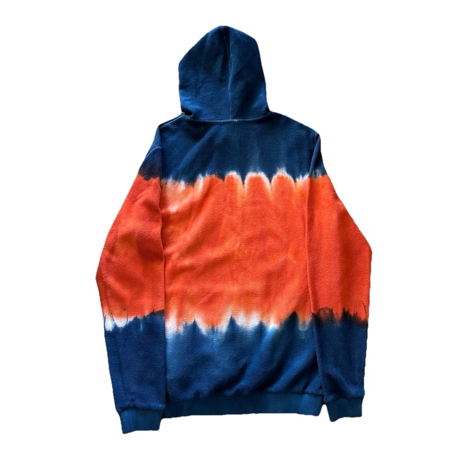 Saks Fifth Avenue Saks Fifth Avenue Men’s Tie Dye Knit Hoodie Sweatshirt Navy Blue Orange Sz L Full Zip Hooded Crew Neck Cashmere Knit Size US L / EU 52-54 / 3 - 4 Thumbnail