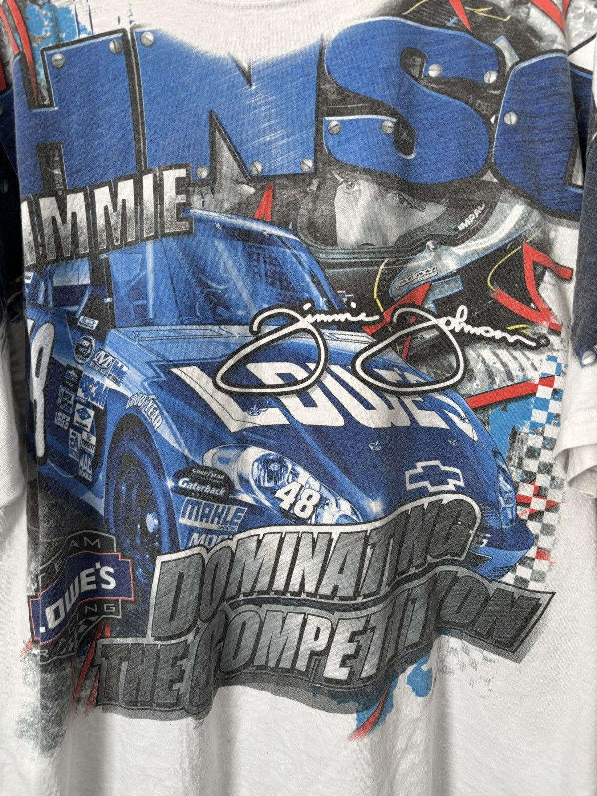 Chase Authentics Vintage Nascar Jimmie Johnson All over print Racing T-Shirt Size US XXL / EU 58 / 5 - 11 Thumbnail