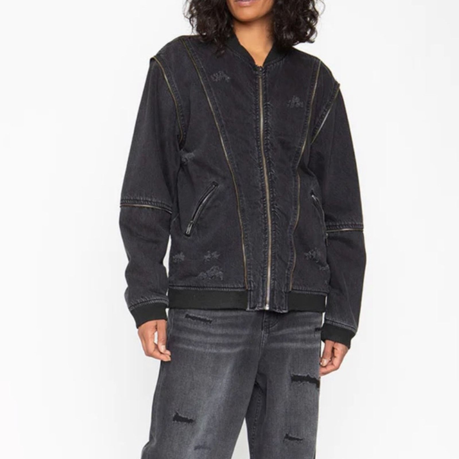 Sandrine Rose SANDRINE ROSE Black Zip Bomber NWT in Medium Size M / US 6-8 / IT 42-44 - 1 Thumbnail