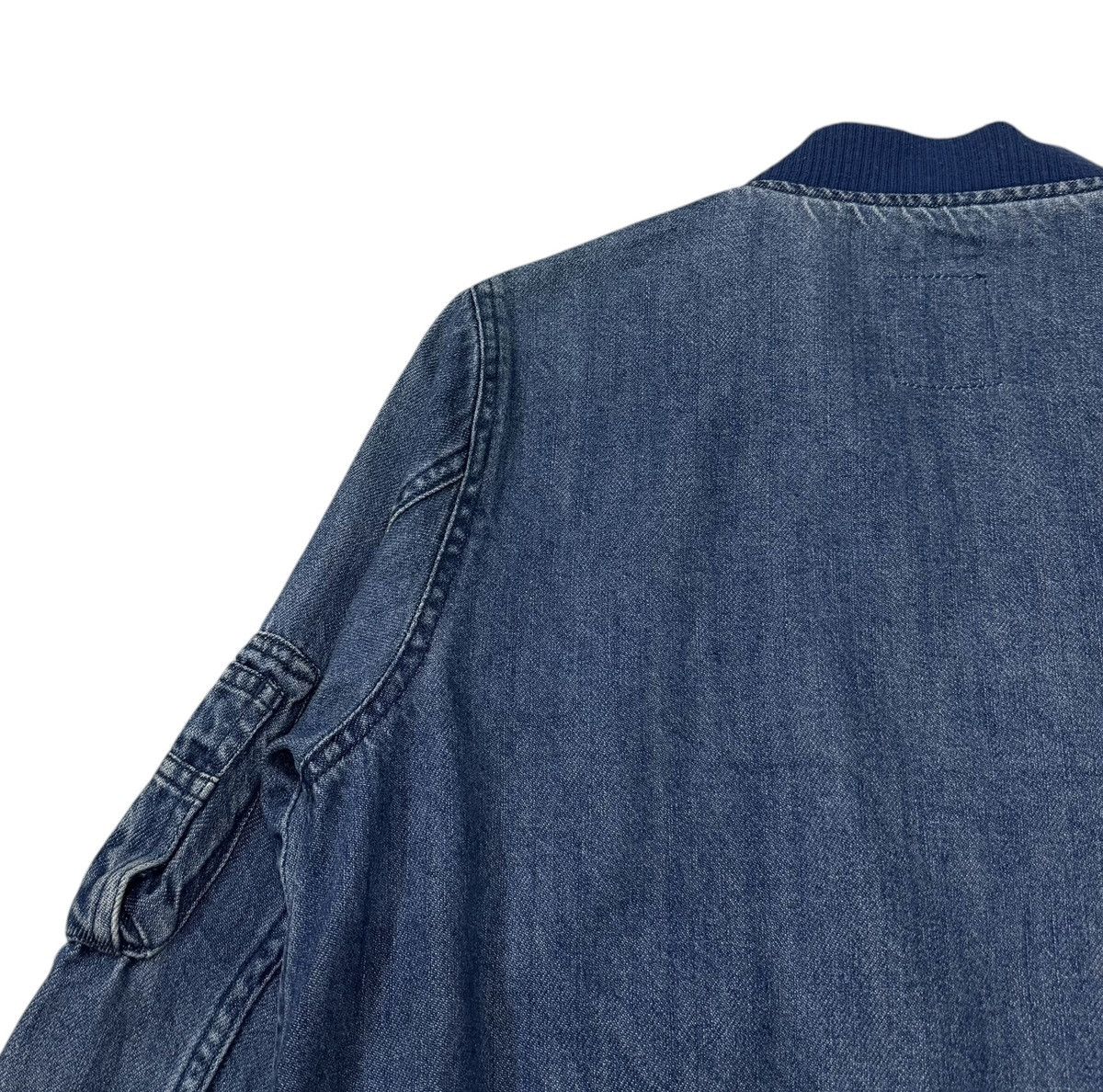 Beams Plus Vintage Beams Heart Zipper Denim Style Flight Bomber Jacket Size M / US 6-8 / IT 42-44 - 15 Thumbnail