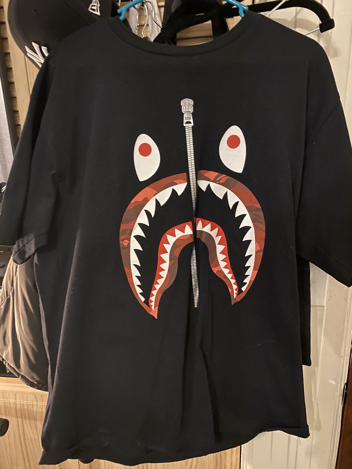 image of Bape Color Camo Shark Tee in Black, Men's (Size XL)