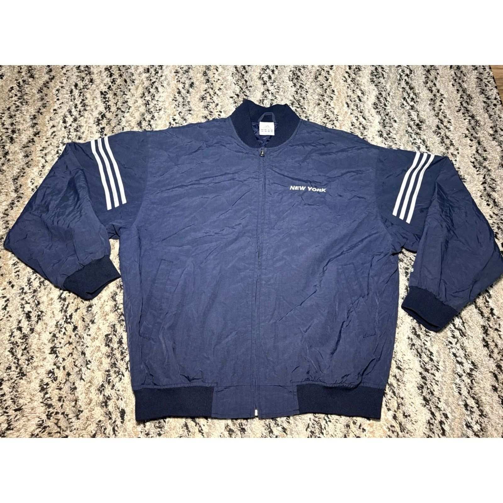 Adidas VINTAGE Adidas New York Yankees MLB Nylon Baseball Warm Up Jacket XL Size US XL / EU 56 / 4 - 3 Thumbnail