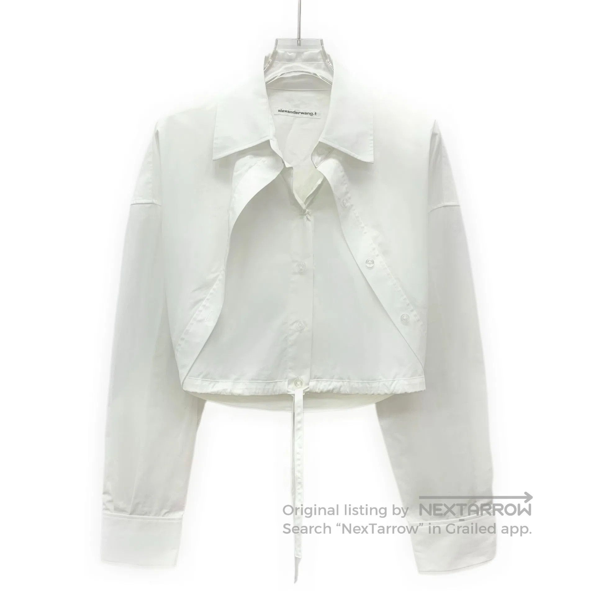 Alexander Wang Alexander Wang White Drawstring Waist Reversible Collar Si Size XS / US 0-2 / IT 36-38 - 1 Thumbnail