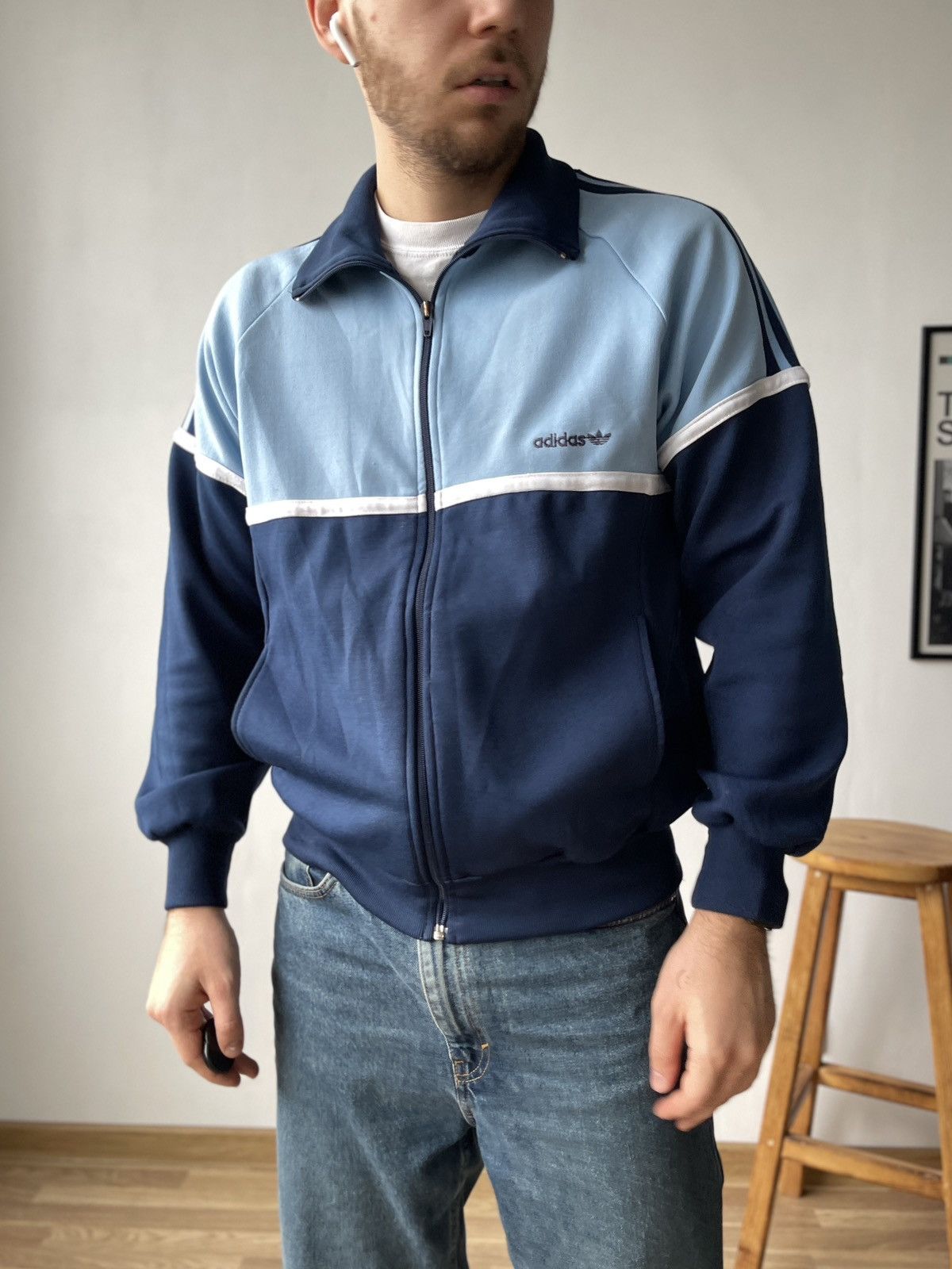 Adidas Adidas 70s/80s Tracksuit Jacket Size M Made In Korea Size US M / EU 48-50 / 2 - 3 Thumbnail