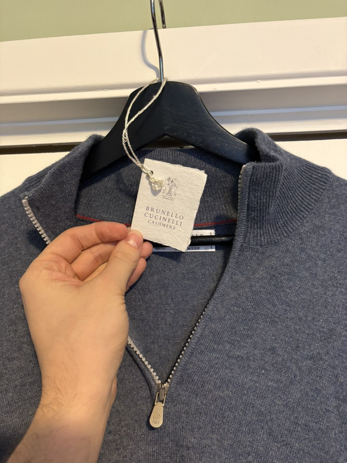 Brunello Cucinelli Brunello Cucinelli 100% Cashmere Quarter Zip Sweater XL Size US XL / EU 56 / 4 - 6 Thumbnail