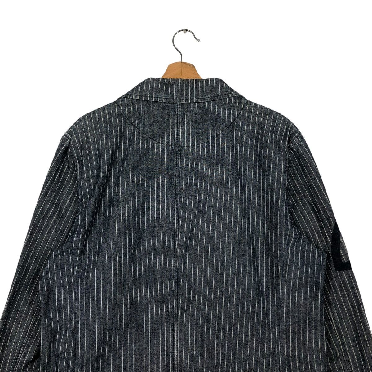 Vintage 🔥VINTAGE HICKORY CHORE WORKER JACKET ARMANI JEANS INDIGO Size US M / EU 48-50 / 2 - 11 Thumbnail