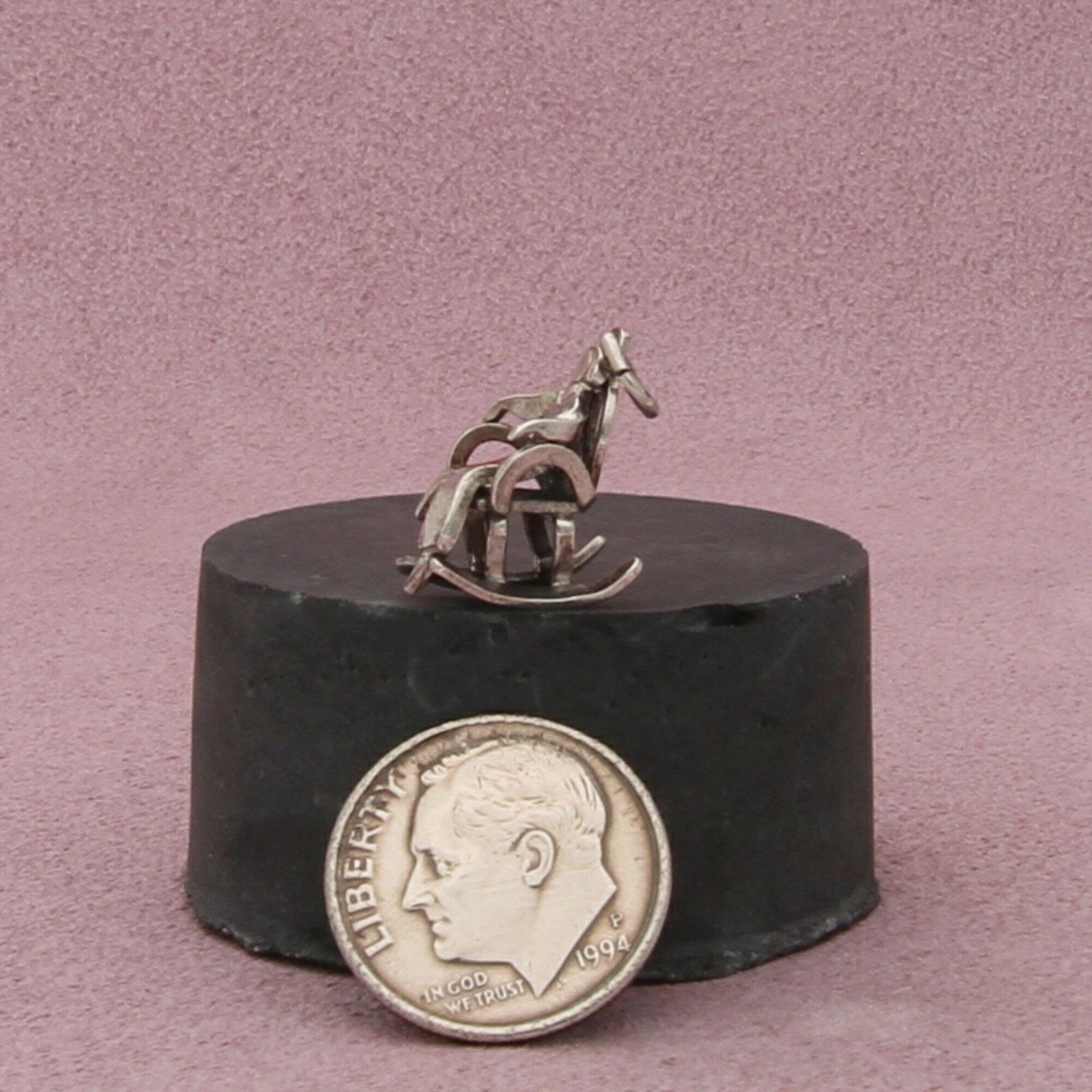Sterling Silver sterling silver vintage 3d rocking chair charm pendant Size ONE SIZE - 2 Thumbnail