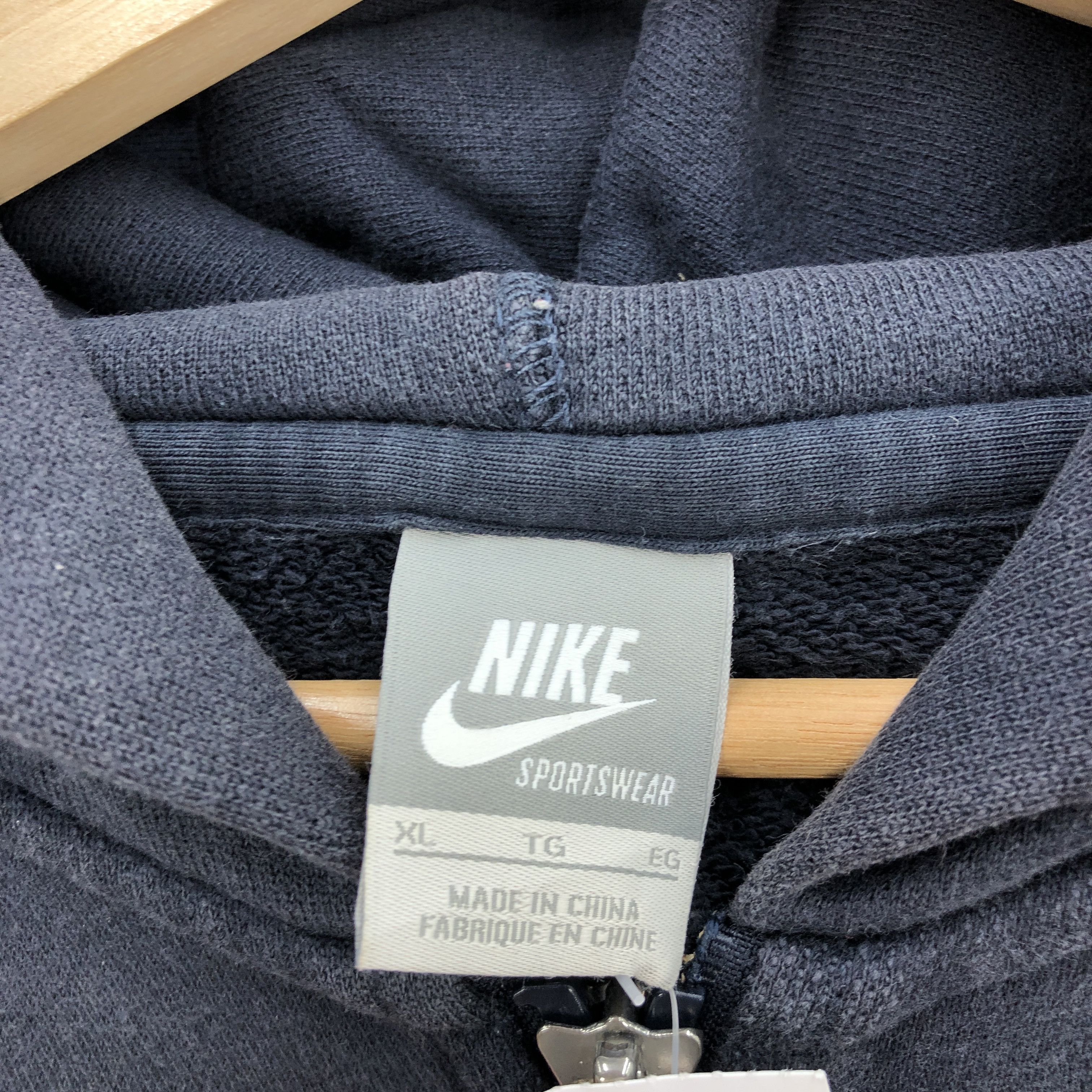Nike × Vintage Vintage Nike Sweater Hoodie Nike Swoosh Hooded Sweatshirt Size US XL / EU 56 / 4 - 6 Thumbnail