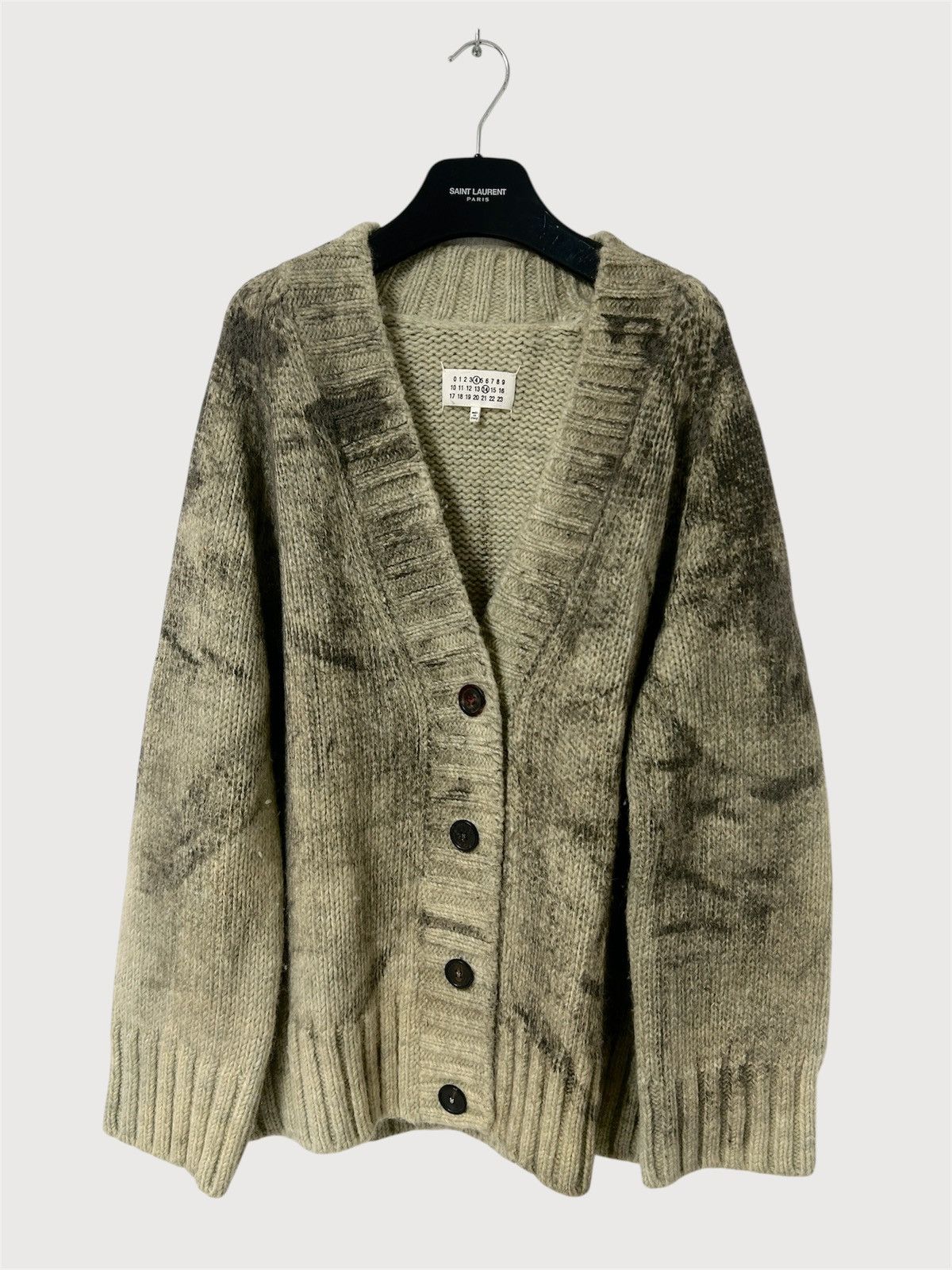 Maison Margiela SS2024 Painted Oversized Heavyweight Knit Cardigan Size US M / EU 48-50 / 2 - 1 Thumbnail