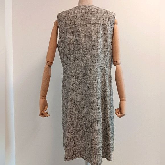 Lafayette 148 Lafayette 148 Linen-Blend Sleeveless Button Front Dress - 10 Size L / US 10 / IT 46 - 9 Thumbnail