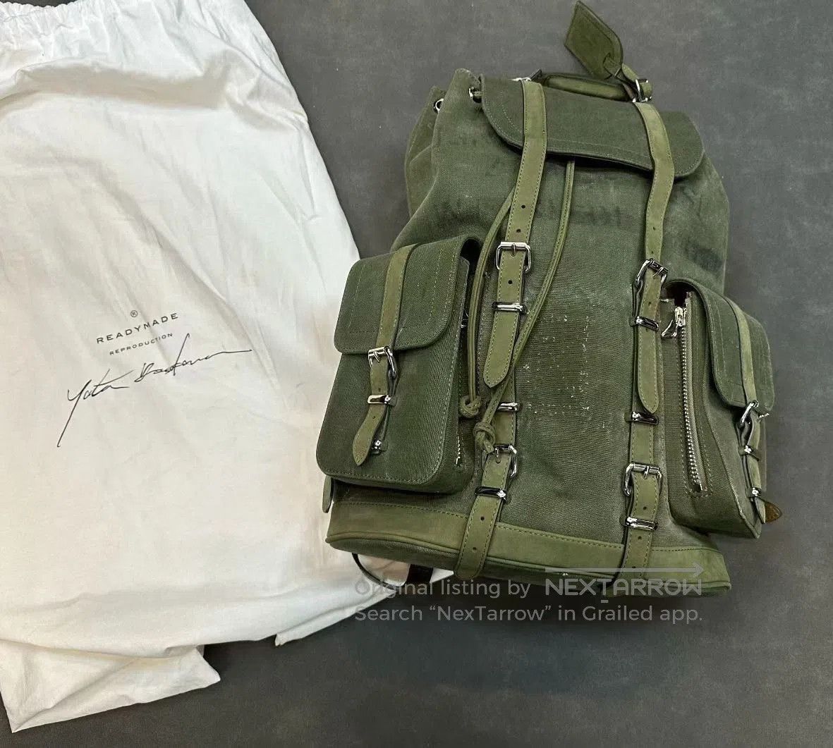 READYMADE ReadyMade Vintage Military Fabric Flap Pocket Backpack. Size ONE SIZE - 1 Thumbnail