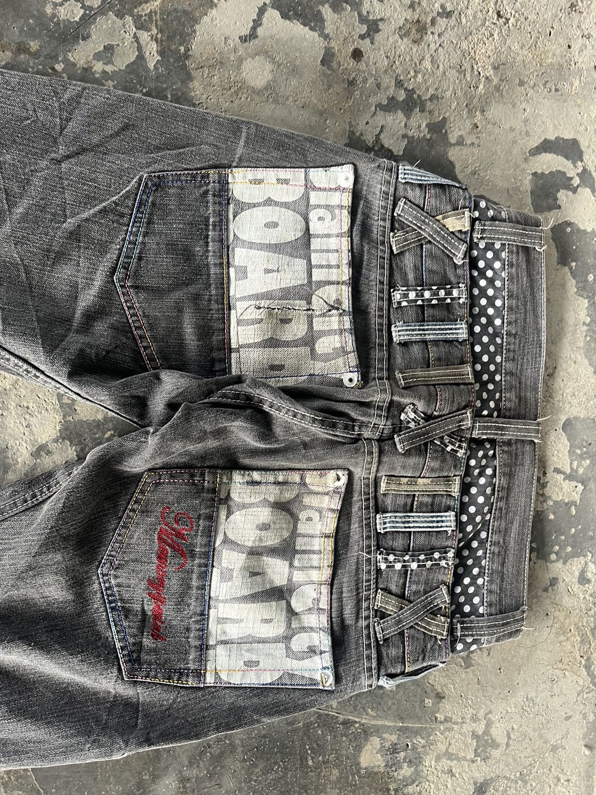 If Six Was Nine × Japanese Brand × Vintage Doublewaist Crazy Denim Size US 29 - 19 Thumbnail