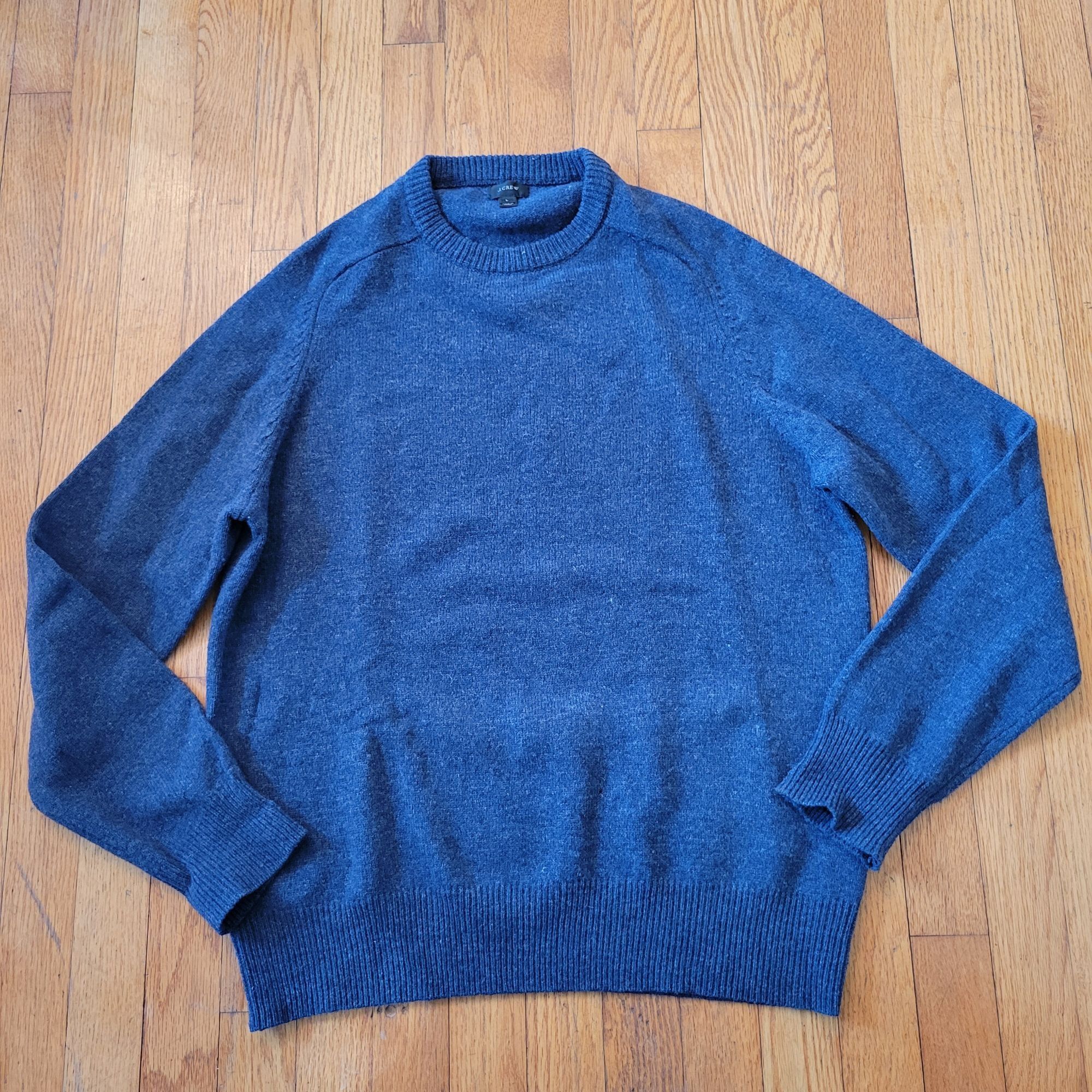J.Crew J Crew Blue Lambs Wool Pullover Sweater L Preppy Academia Tw Size US L / EU 52-54 / 3 - 1 Thumbnail