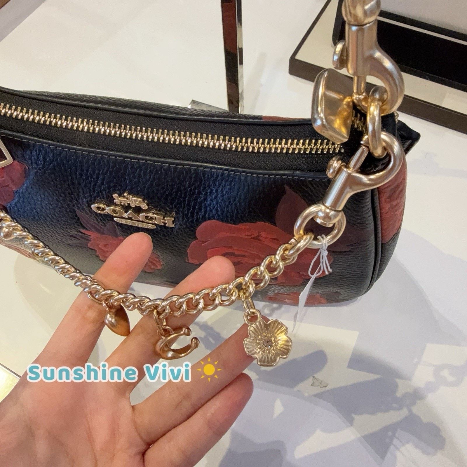 Coach NWT COACH Bundle Chain Charms CAX00 & CCE28 Teri Floral Size ONE SIZE - 5 Thumbnail