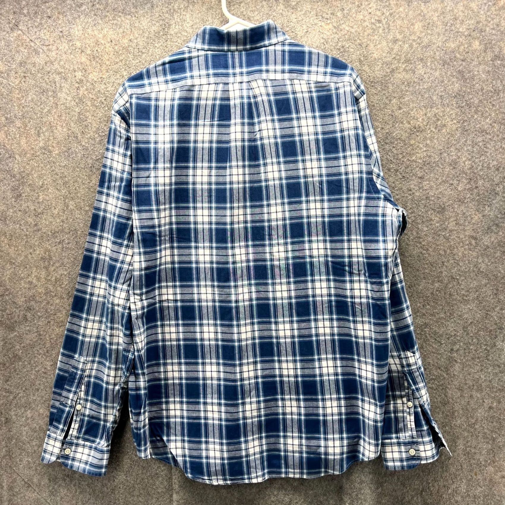 Polo Ralph Lauren VINTAGE Polo Ralph Lauren Shirt Mens Large Blue Button-Down Indigo Oxford Plaid Size US L / EU 52-54 / 3 - 2 Thumbnail