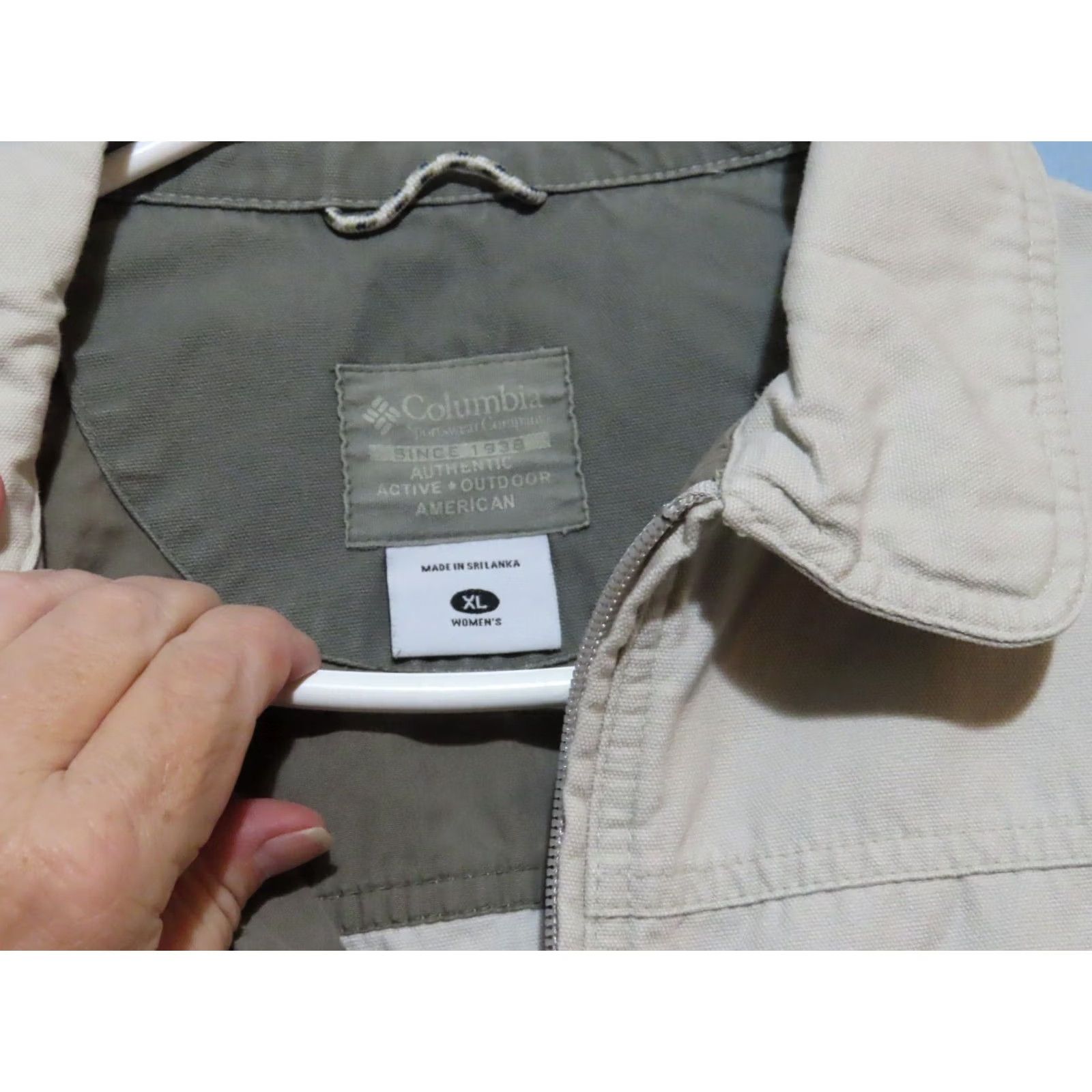 Off-White Columbia Jacket Stonewashed Granite Cloth Utility Jacket Womens XL Cotton Zip Casual Size XL / US 12-14 / IT 48-50 - 4 Thumbnail