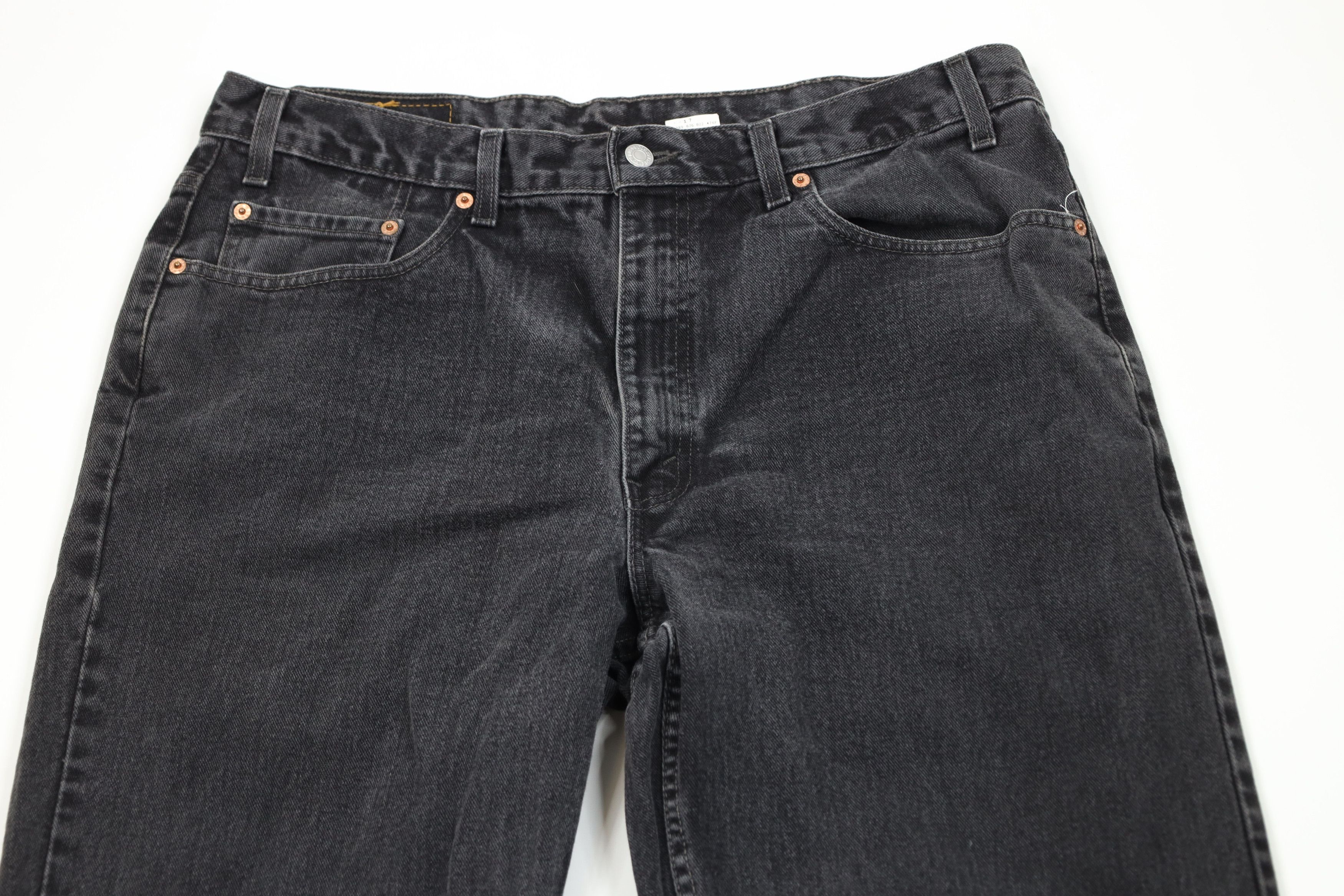Levi's × Vintage Vintage 90s Levis 550 Relaxed Fit Denim Jeans Black Size US 38 / EU 54 - 2 Thumbnail