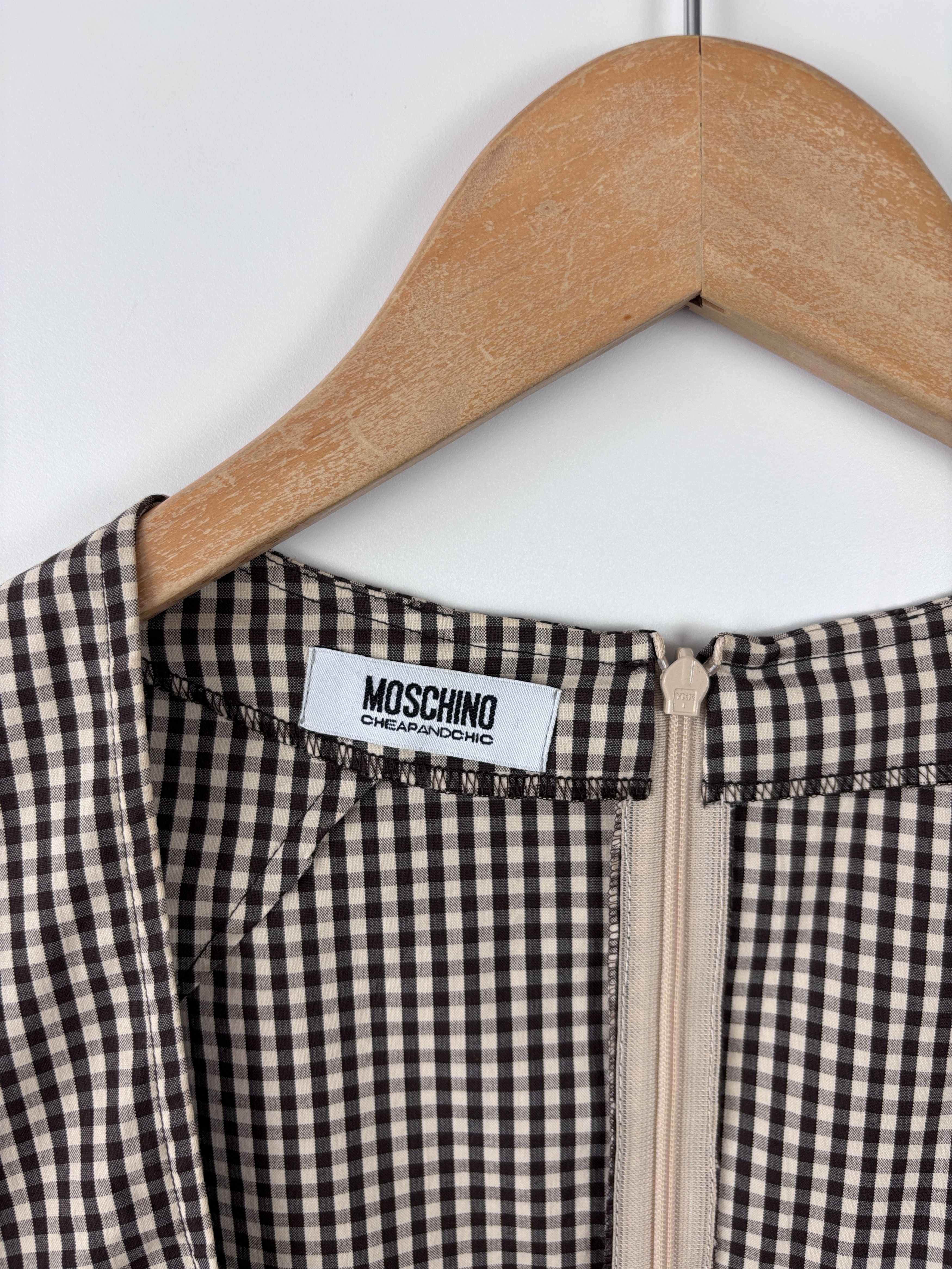 Moschino × Vintage Vintage Moschino Cheap & Chic Cheked Dress Size US 12 Size XL / US 12-14 / IT 48-50 - 4 Thumbnail