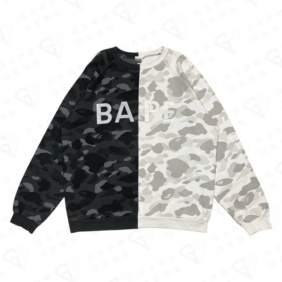 Color Camo Half Crewneck