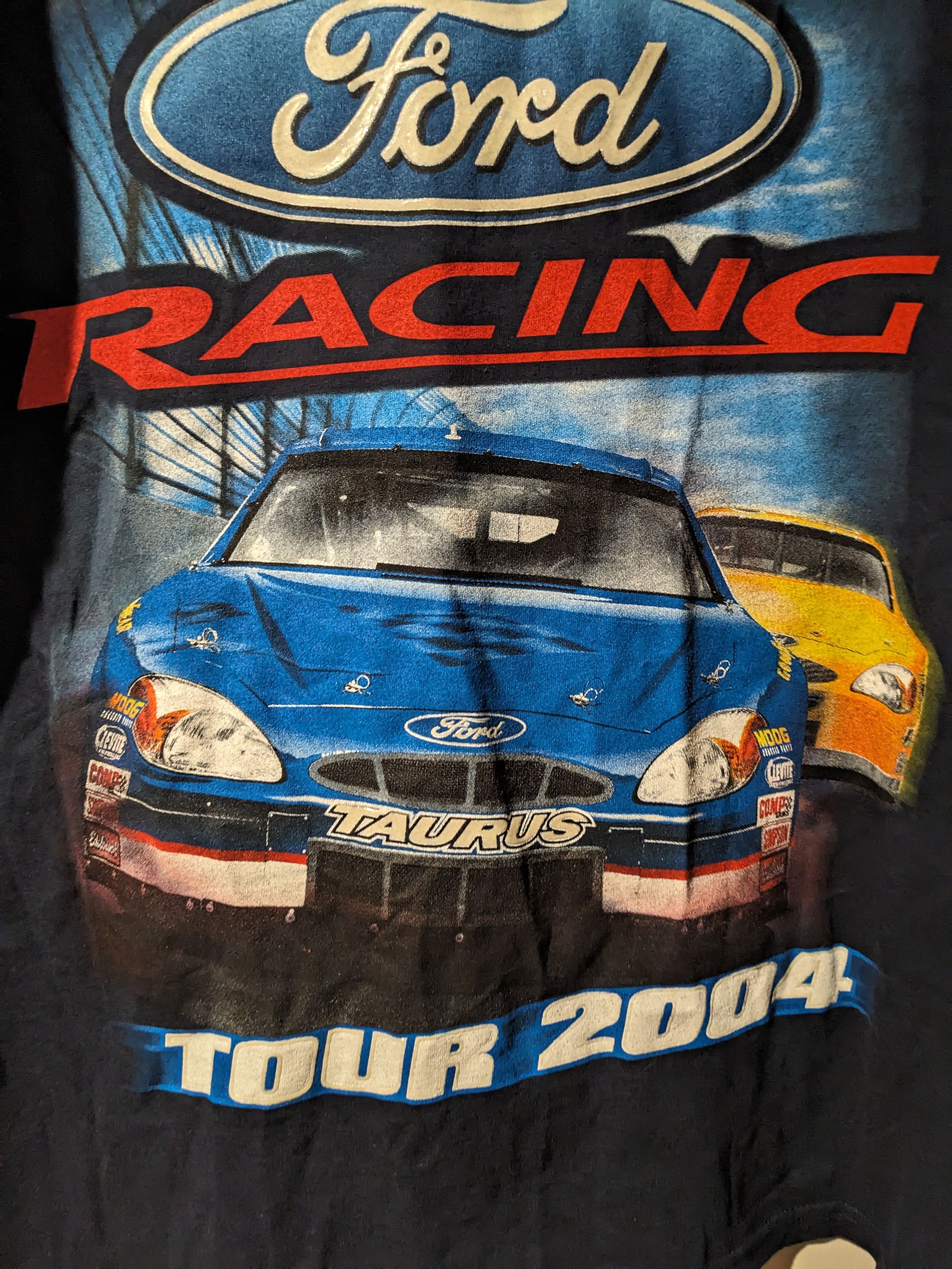 NASCAR × Vintage Vintage 2004 Ford Taurus Racing Nascar Blue Large T-Shirt Size US L / EU 52-54 / 3 - 2 Thumbnail
