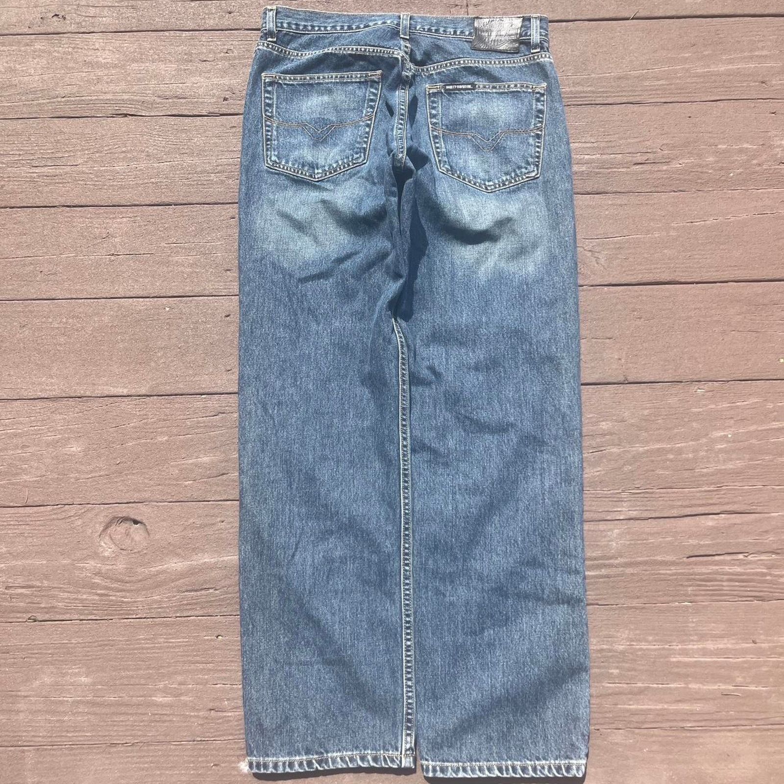 Harley Davidson Navy Blue Harley Davidson Jeans Size US 35 - 1 Thumbnail