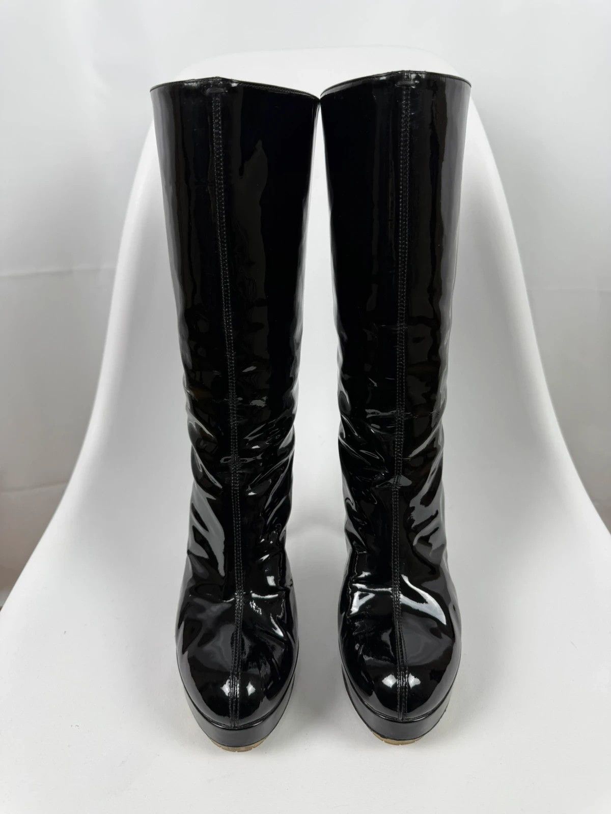 Yves Saint Laurent Yves Saint Laurent Patent Leather Boots size 39.5 Size US 9.5 / IT 39.5 - 2 Thumbnail