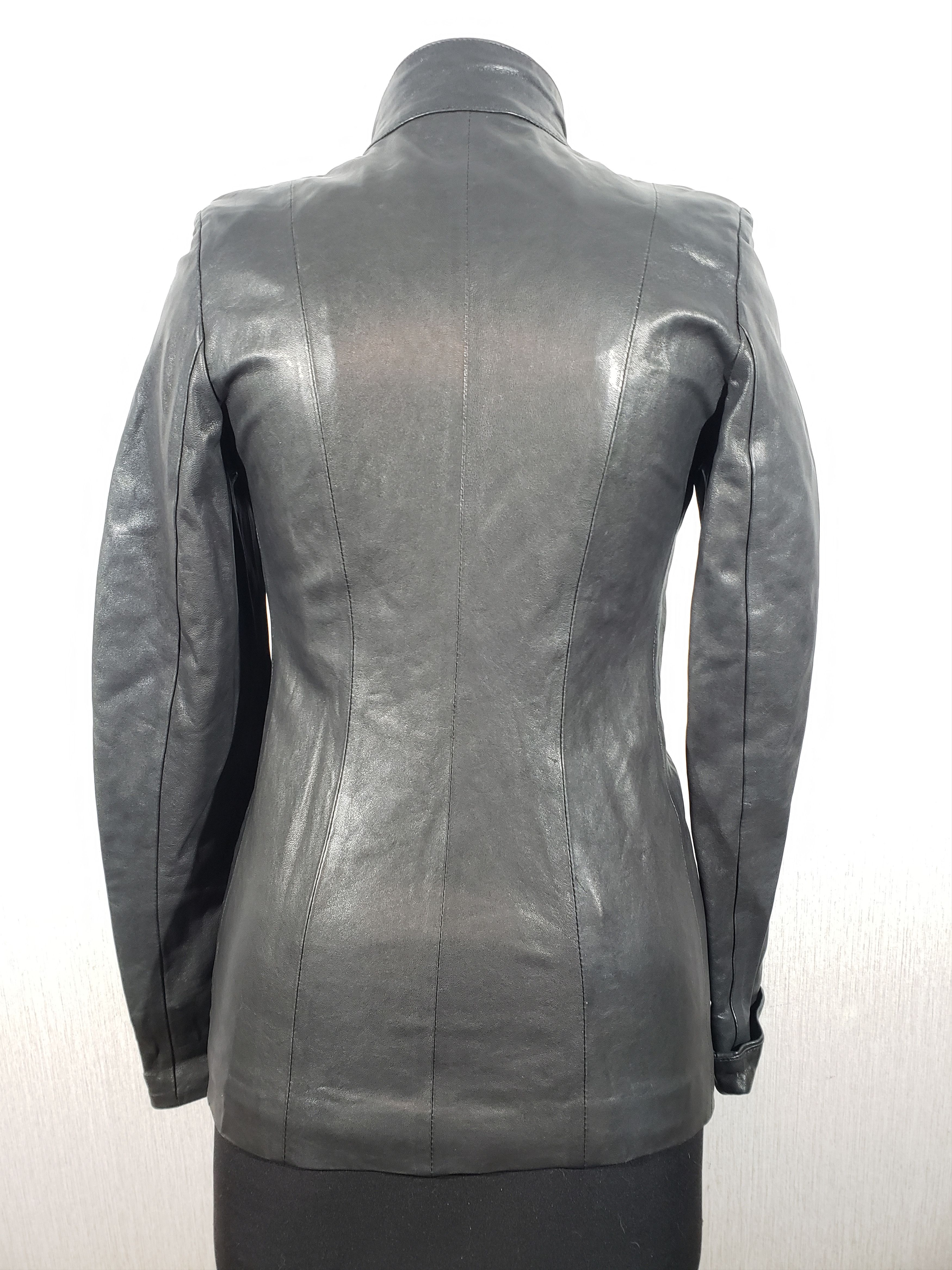 Other Stylish women's leather jacket with buttons. Size S / US 4 / IT 40 - 3 Thumbnail