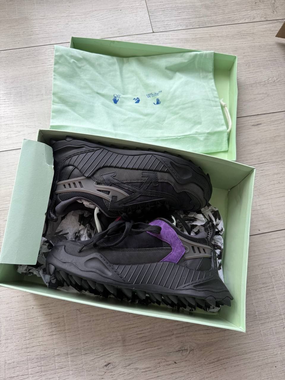Off-White OFF WHITE ODSY 1000 BLACK PURPLE Size US 8 / IT 38 - 1 Thumbnail