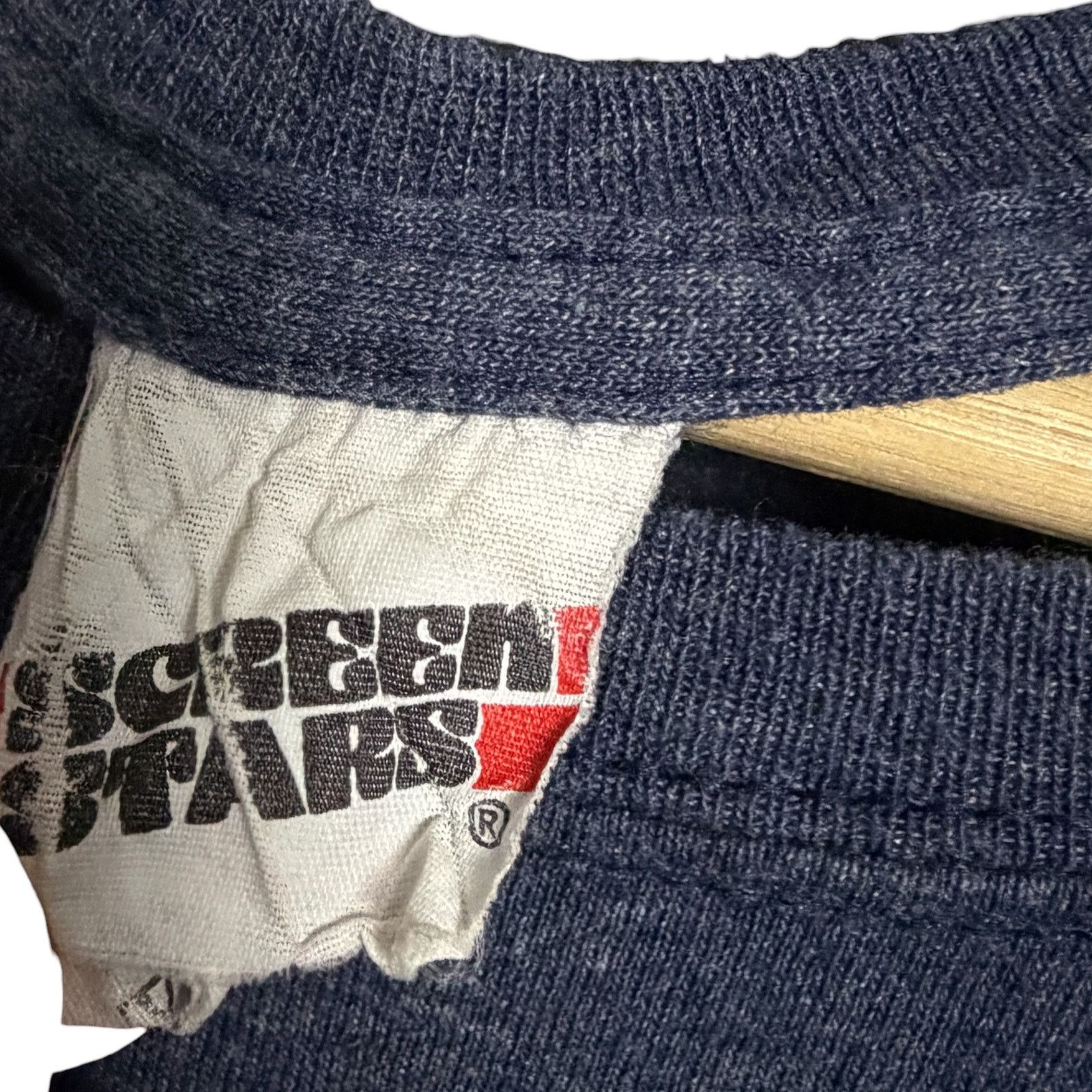 Other Vintage 90s Screen Stars Dark Blue Soft Thin 50/50 T-Shirt L Size US L / EU 52-54 / 3 - 3 Thumbnail