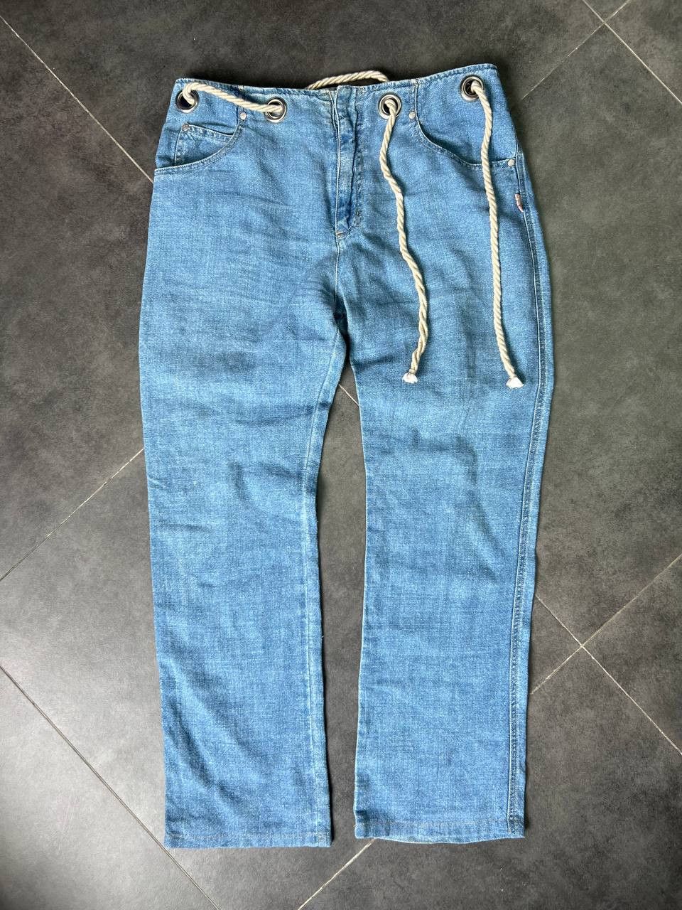Jean Paul Gaultier Vintage Jean Paul Gaultier denim trompe l'oeil linen pants Size US 34 / EU 50 - 4 Thumbnail