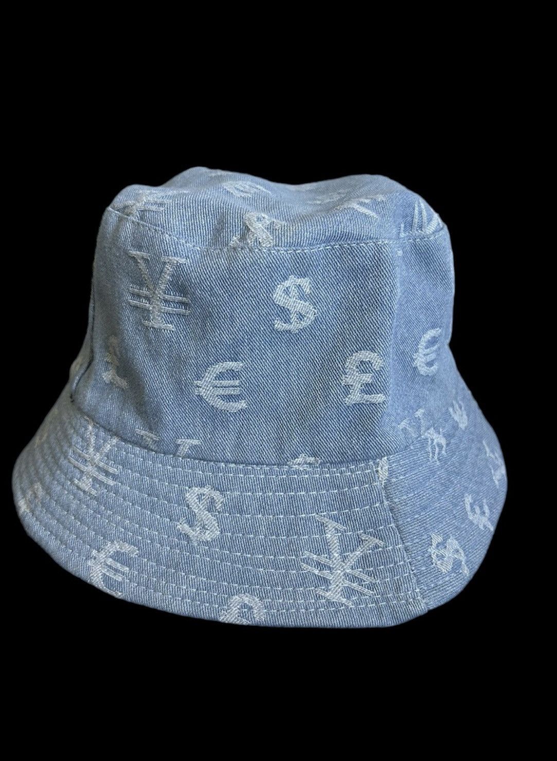 Designer Distressed Currency Denim Bucket Hat Size ONE SIZE - 4 Thumbnail