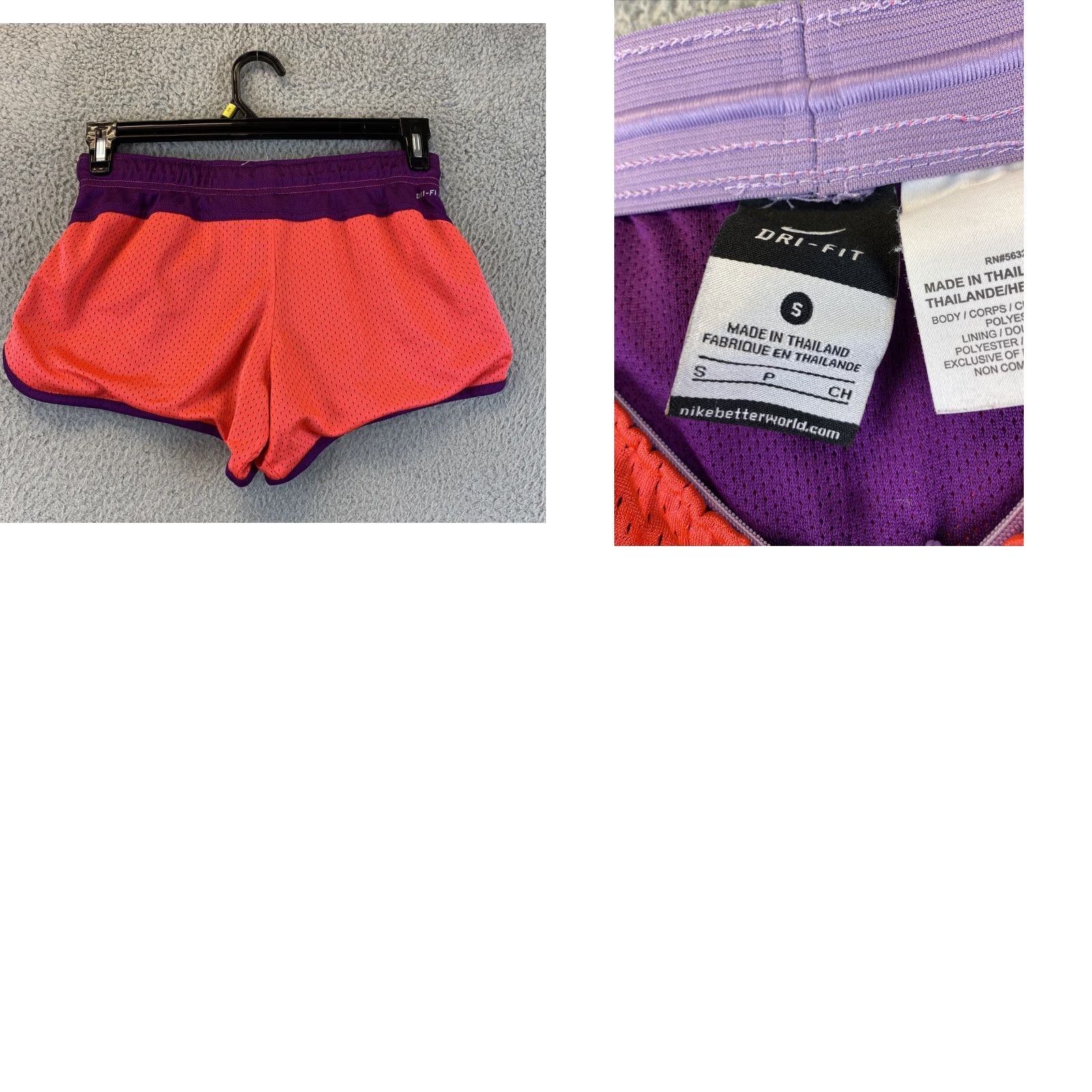 Nike NIKE Dri-Fit Running Shorts Womens Small Coral Hot 87-72 Activewear Elastic Waist Size 28" / US 6 / IT 42 - 8 Thumbnail