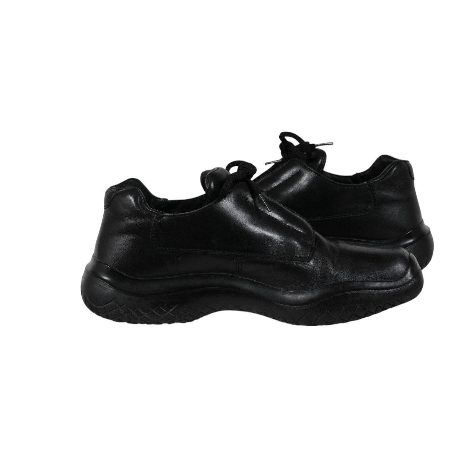 Prada AW99 Vtg Chunky Derby Black Leather - 02552 Size US 10.5 / EU 43-44 - 9 Thumbnail