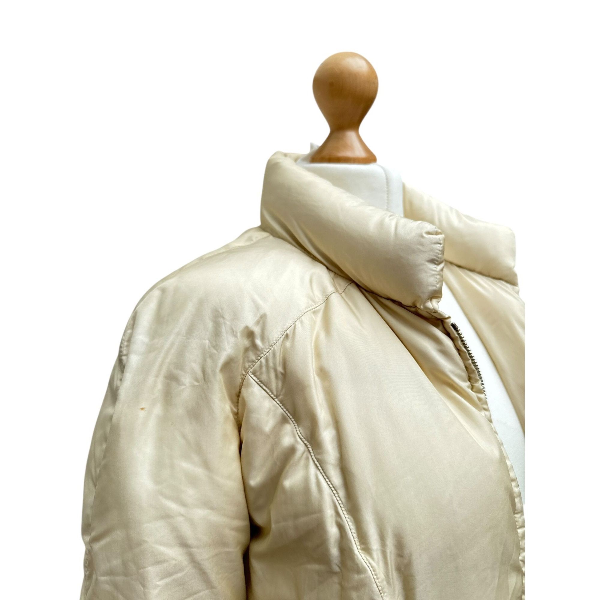 Thierry Mugler Vintage Beige-Gold Puffer Jacket Size M / US 6-8 / IT 42-44 - 5 Thumbnail