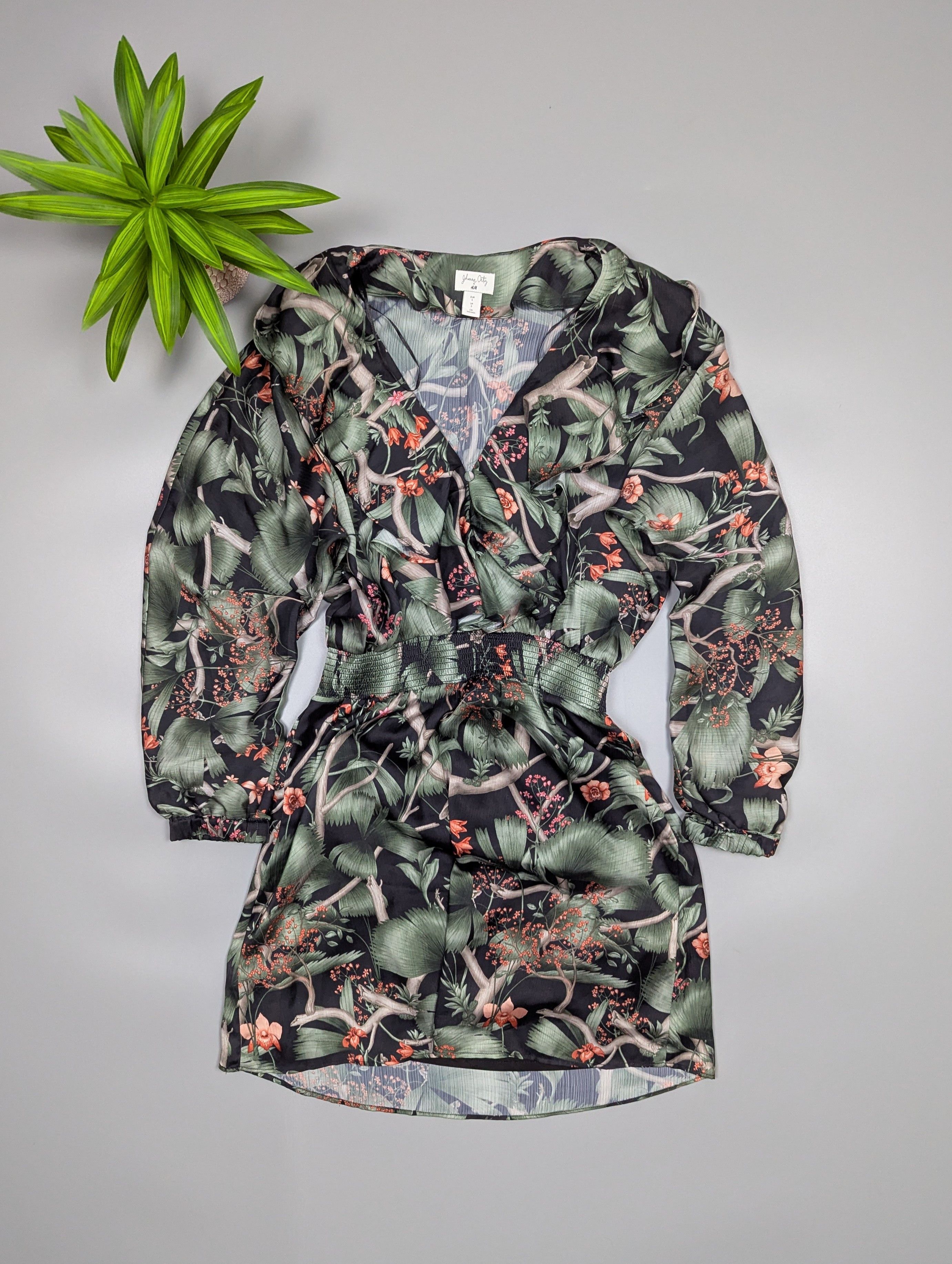 Johanna Ortiz Johanna Ortiz x H&M Floral Mini Dress Puffed Sleeves Size S / US 4 / IT 40 - 2 Thumbnail