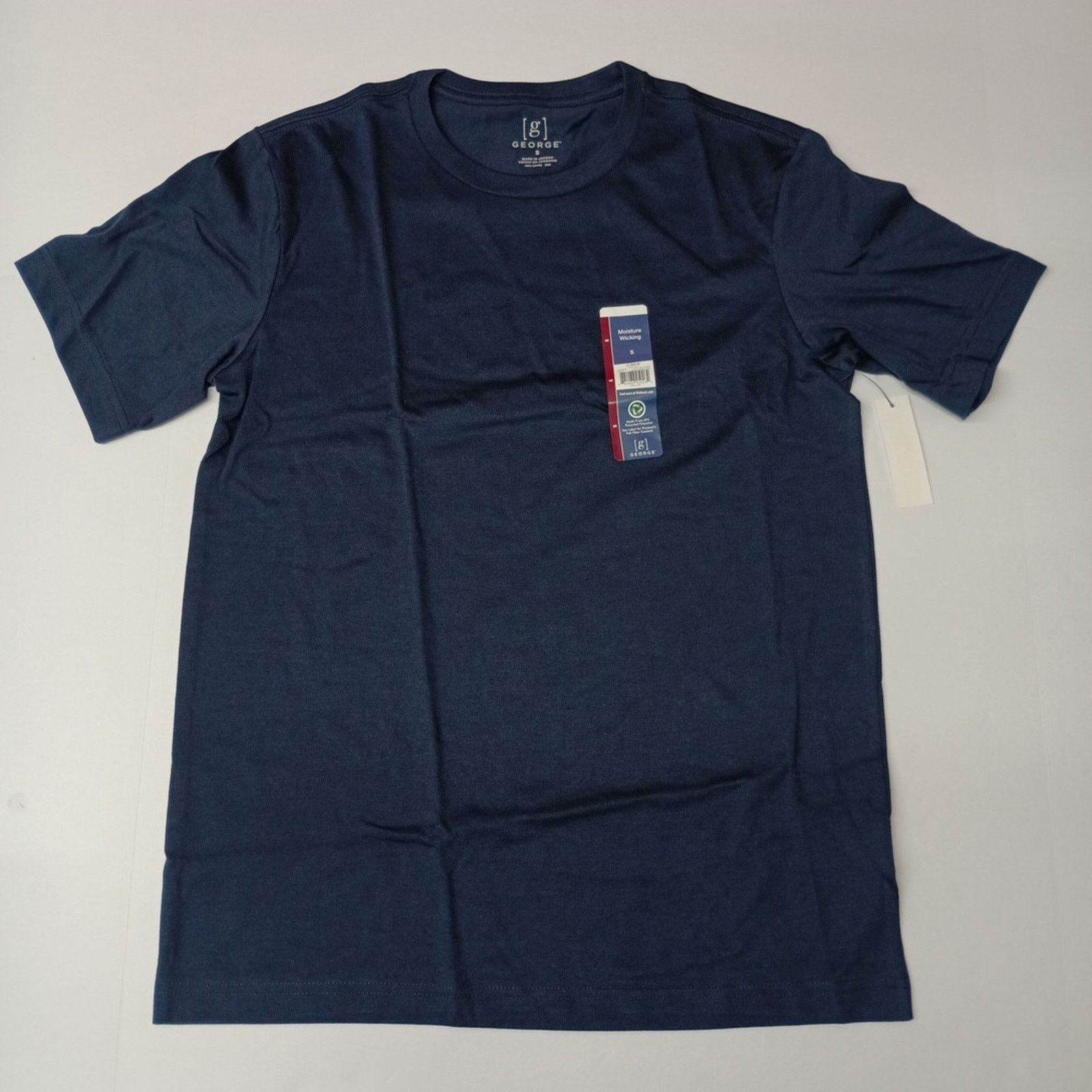 George George Men's T-Shirt Size S Small Navy Blue Moisture Wicking Size US S / EU 44-46 / 1 - 1 Thumbnail