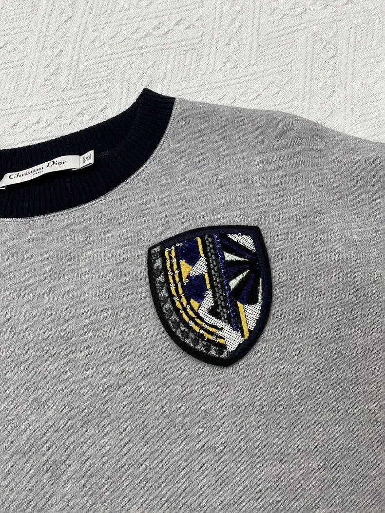 Dior Dior Grey space cotton badge sweatshirt Size XS / US 0-2 / IT 36-38 - 2 Thumbnail