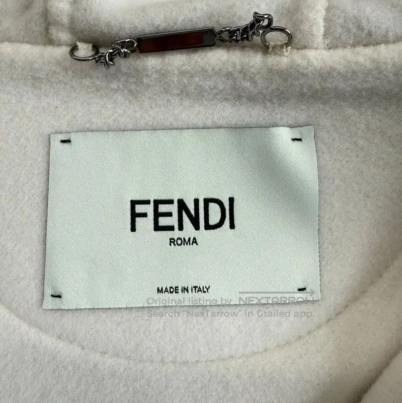 Fendi Fendi Beige Wool Women's Jacket . Size L / US 10 / IT 46 - 3 Thumbnail