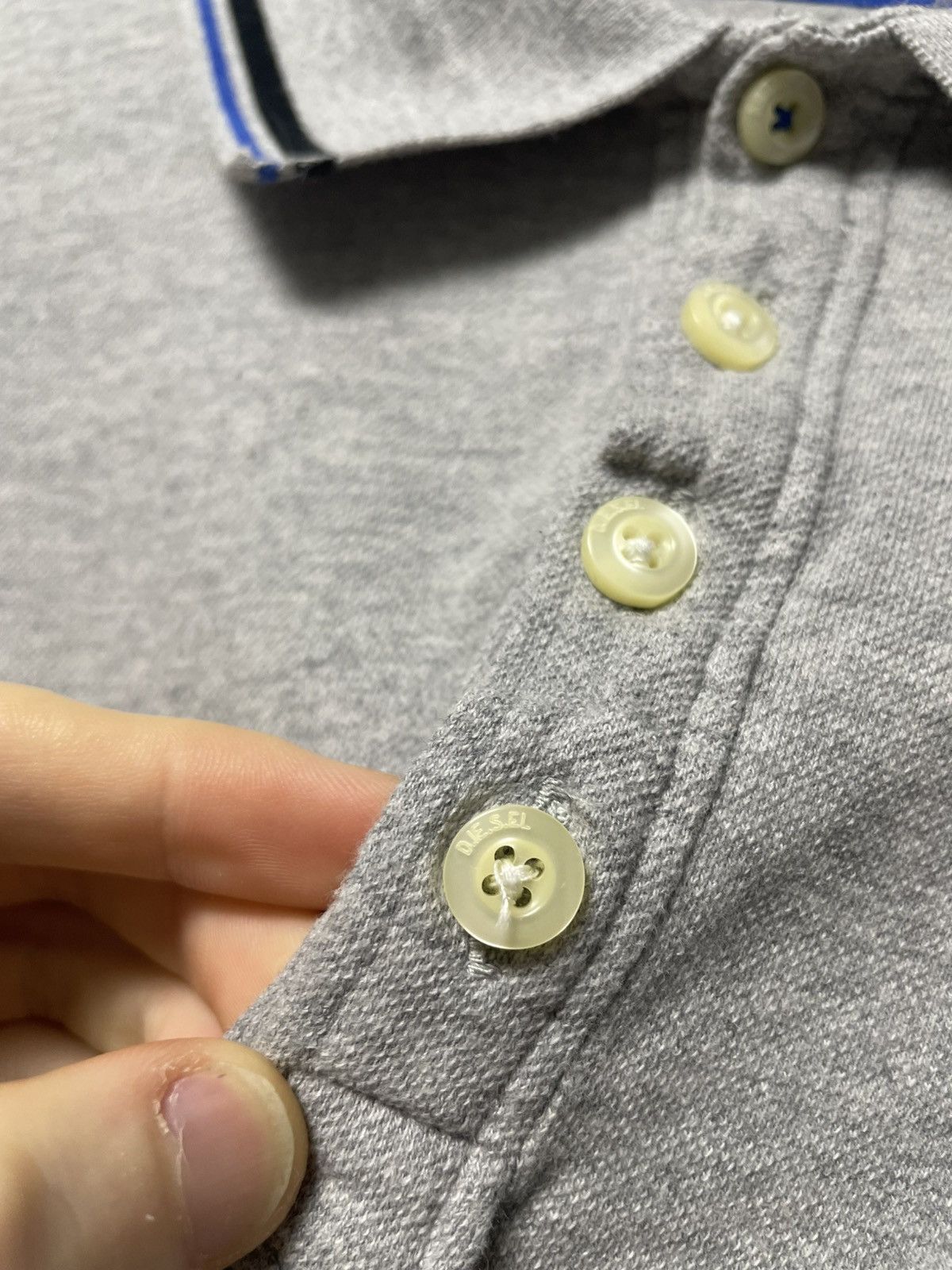 Diesel Vintage Diesel Metallic Logo Gray Long Sleeve Polo Shirt Size US L / EU 52-54 / 3 - 7 Thumbnail