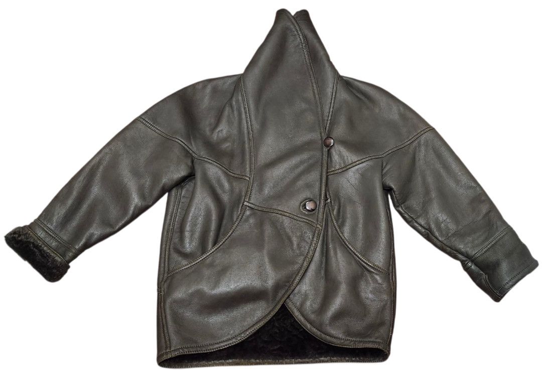 Other Umberto Olivieri Italy Leather Fur Coat Jacket Sparrling Size L / US 10 / IT 46 - 3 Thumbnail