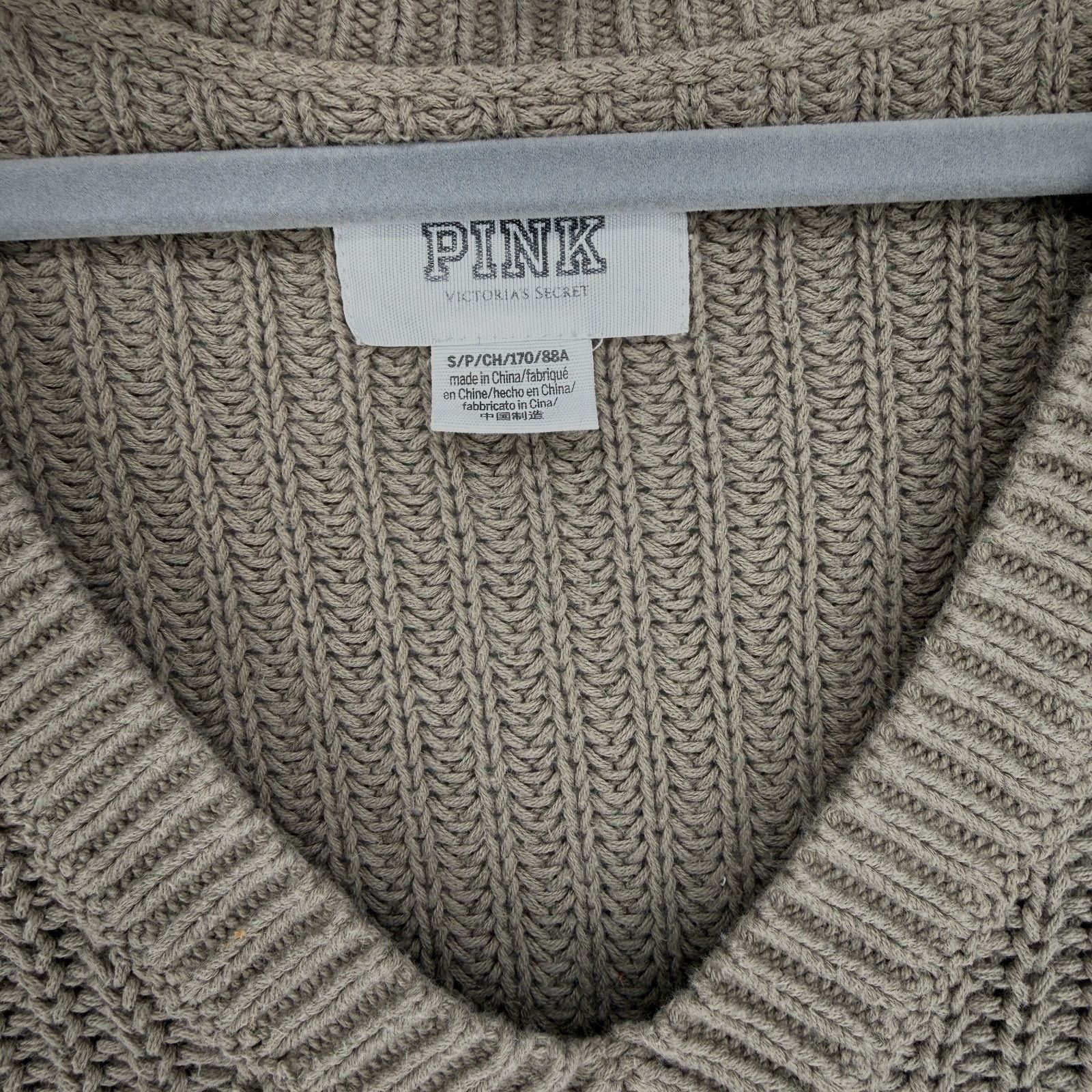 Pink Pink Victorias Secret Cable Knit Sweater V-Neck Shale Green Size S / US 4 / IT 40 - 2 Thumbnail